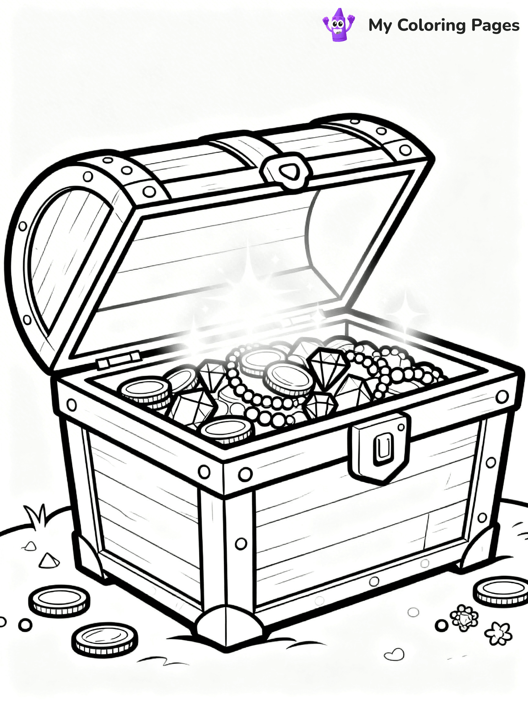 Treasure Chest Coloring Pages - 21
