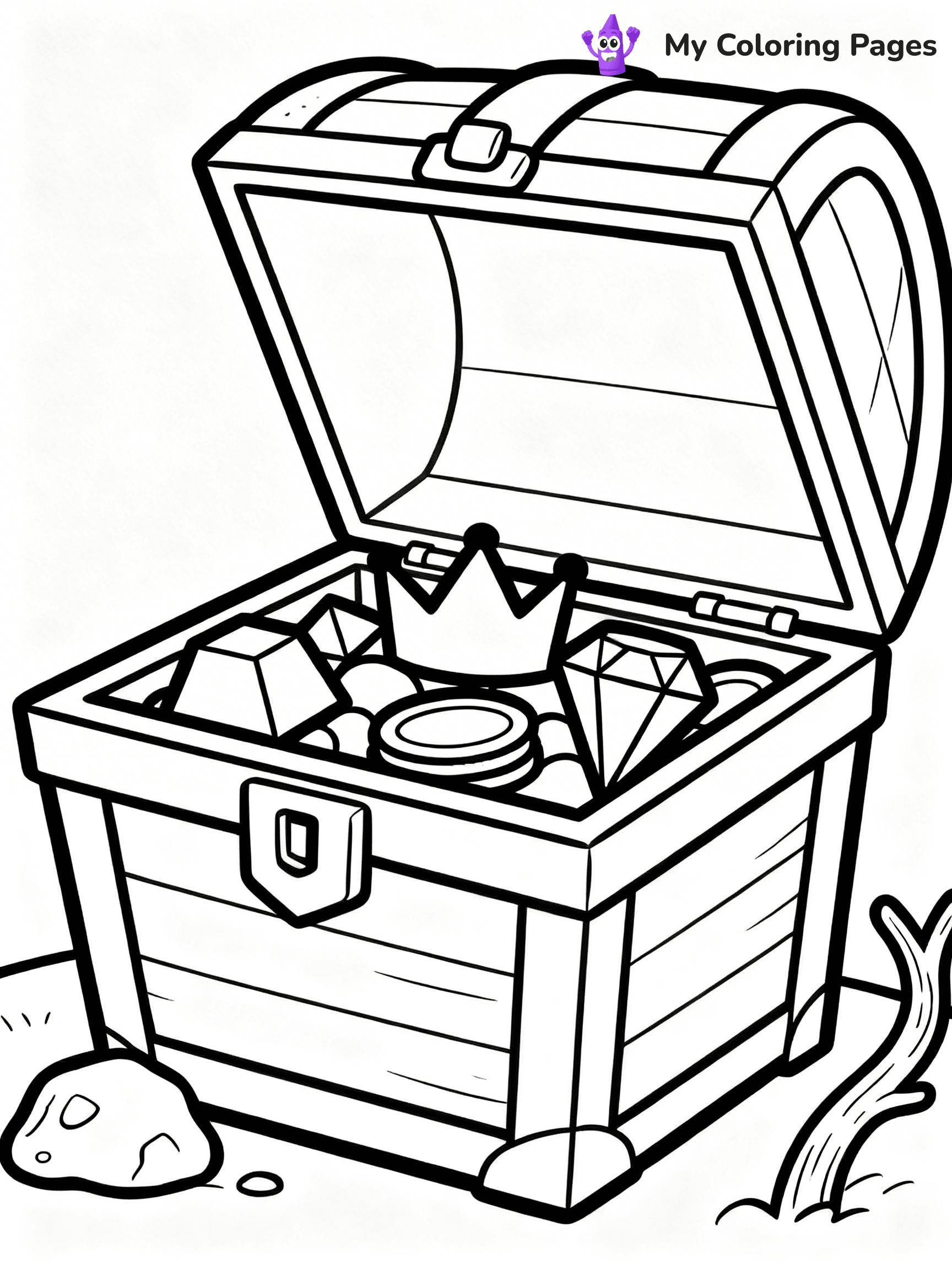 Treasure Chest Coloring Pages - 20