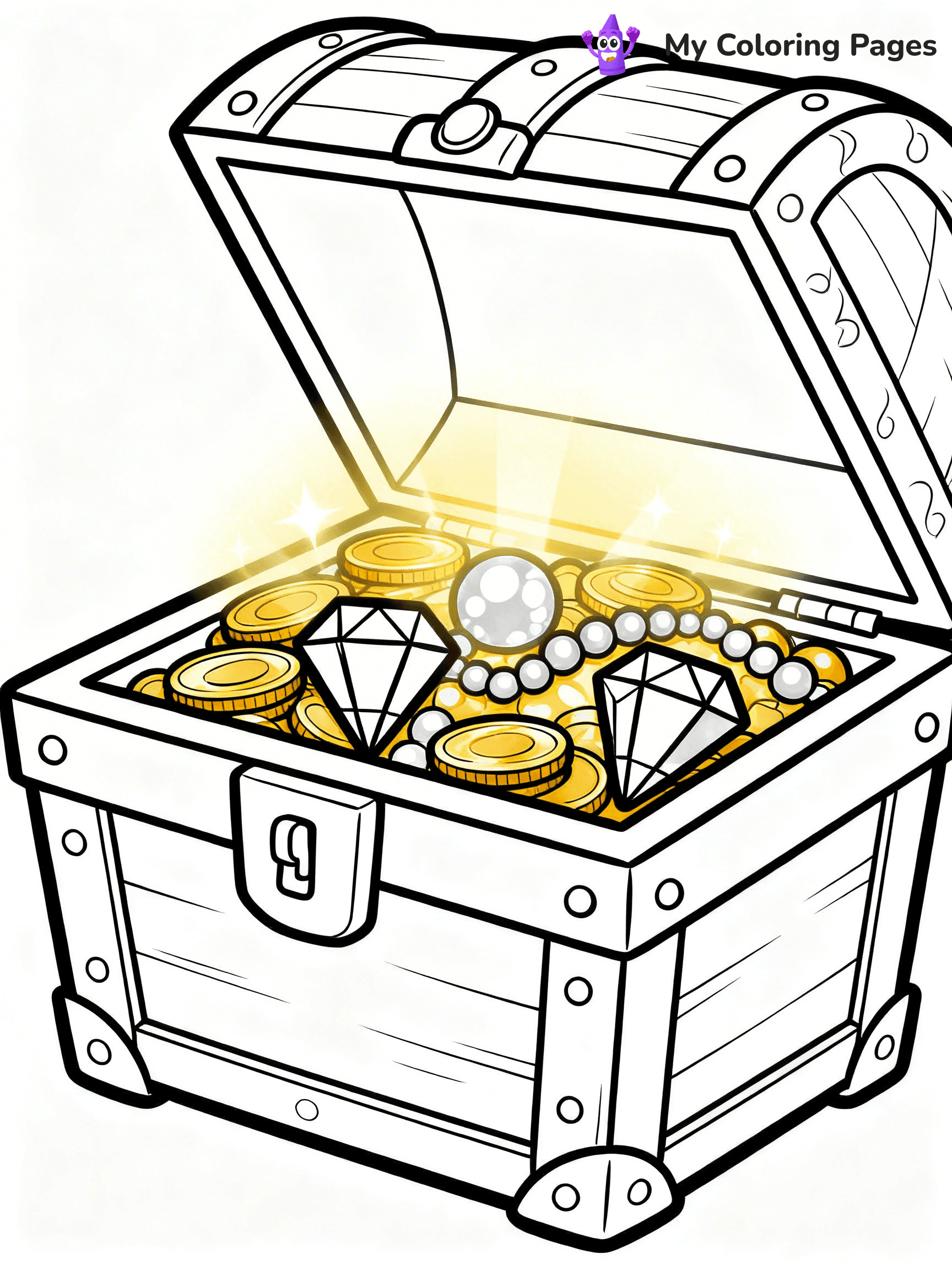 Treasure Chest Coloring Pages - 19