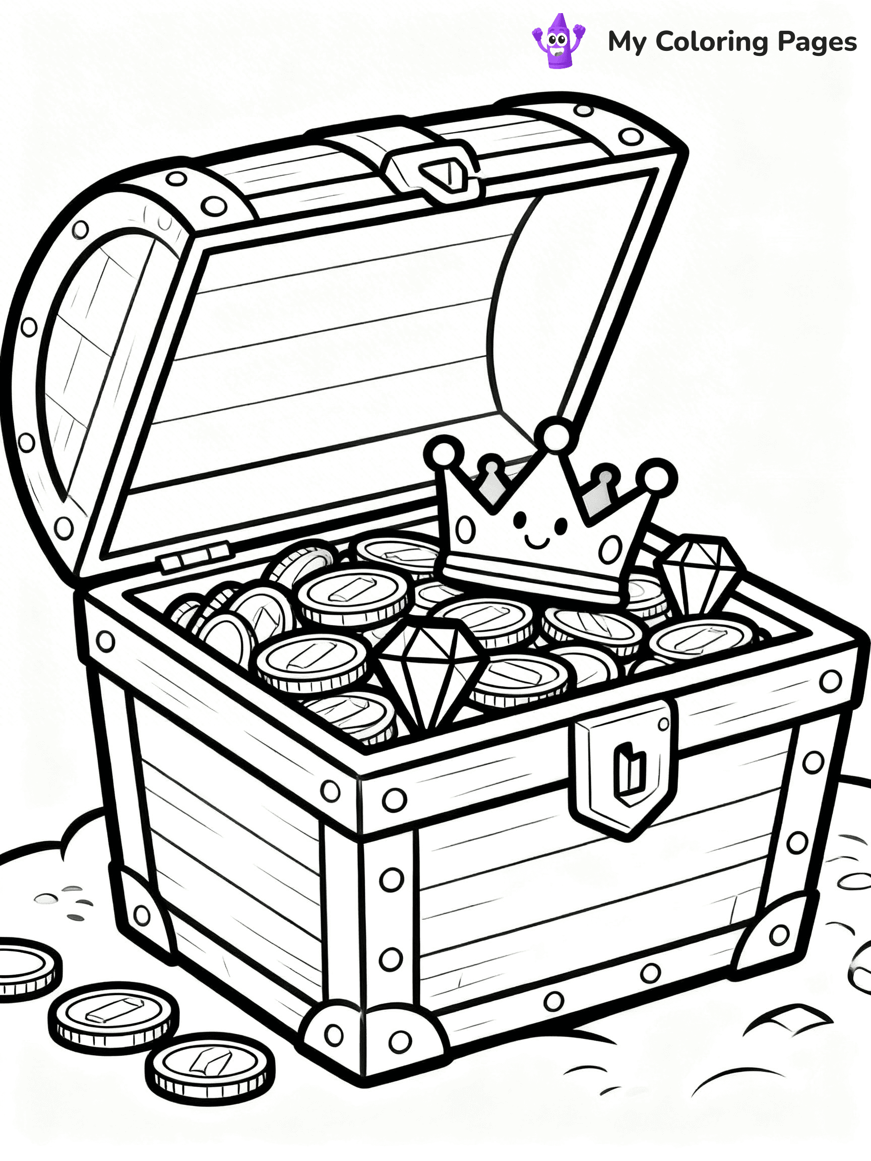 Treasure Chest Coloring Pages - 18