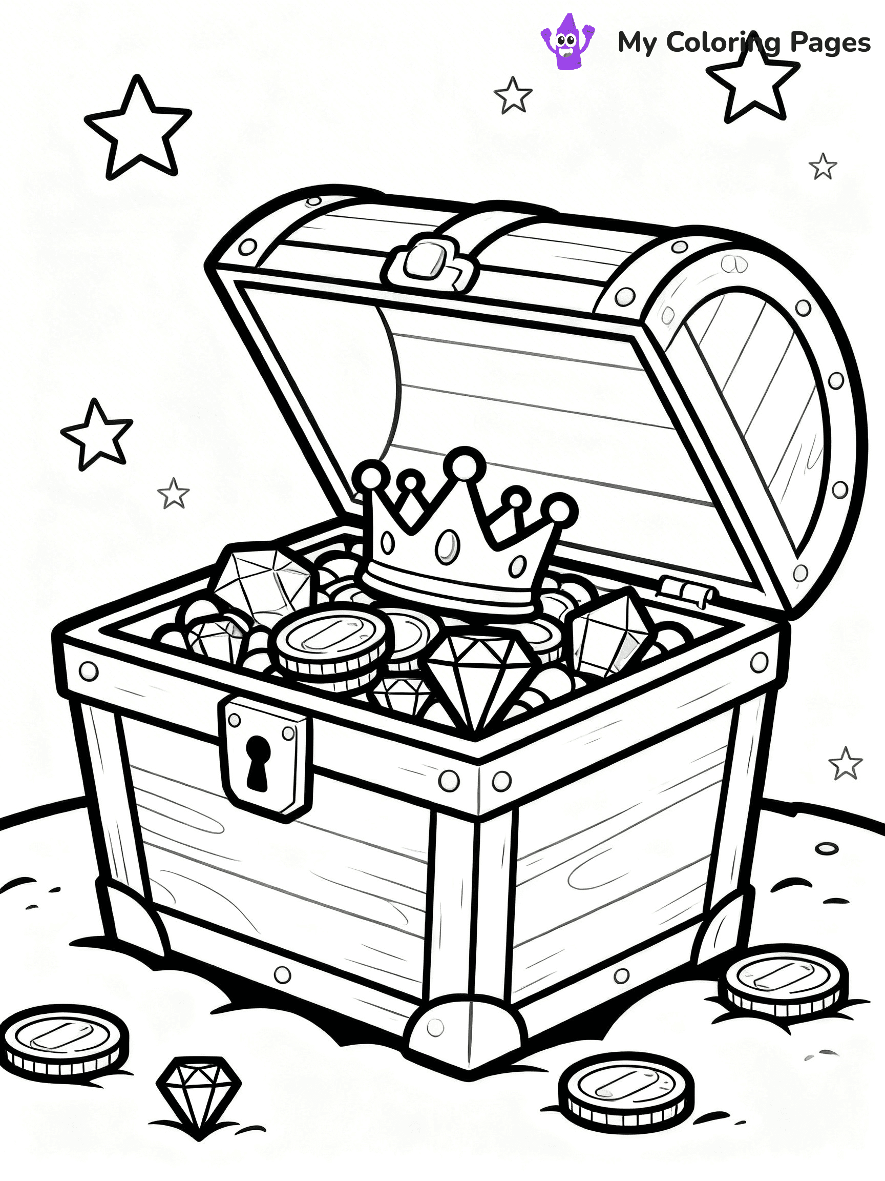 Treasure Chest Coloring Pages - 17