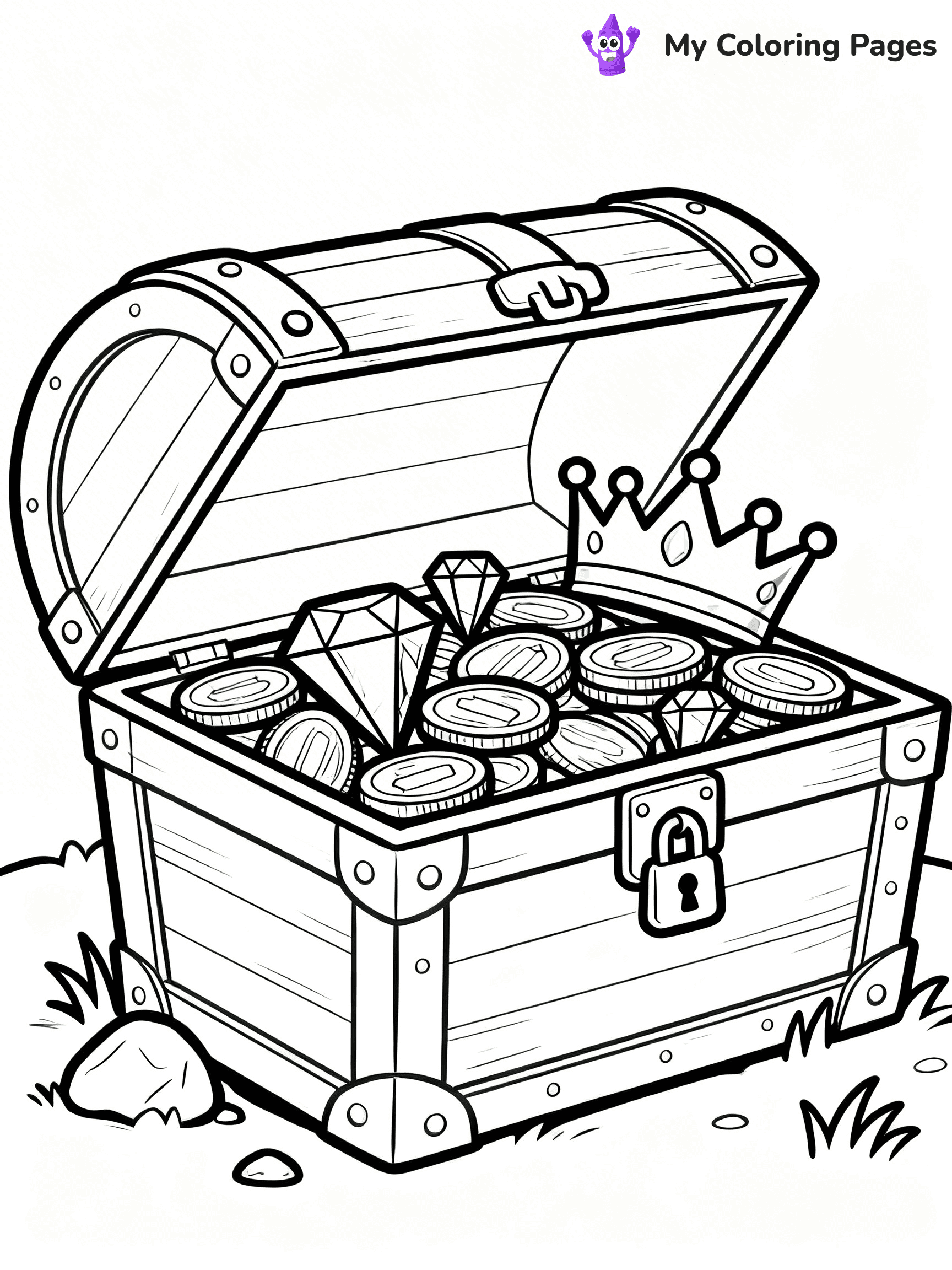 Treasure Chest Coloring Pages - 16