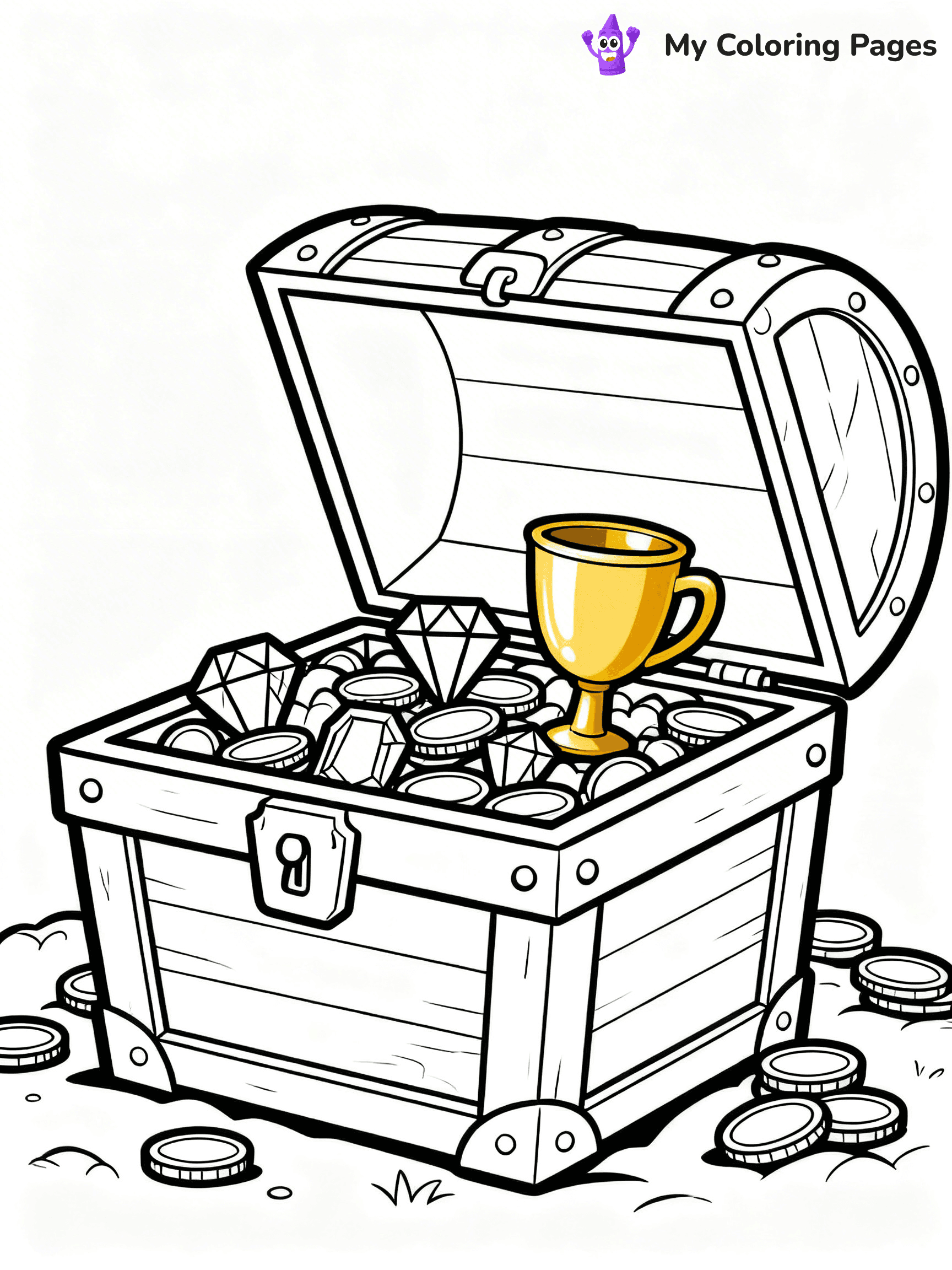 Treasure Chest Coloring Pages - 15