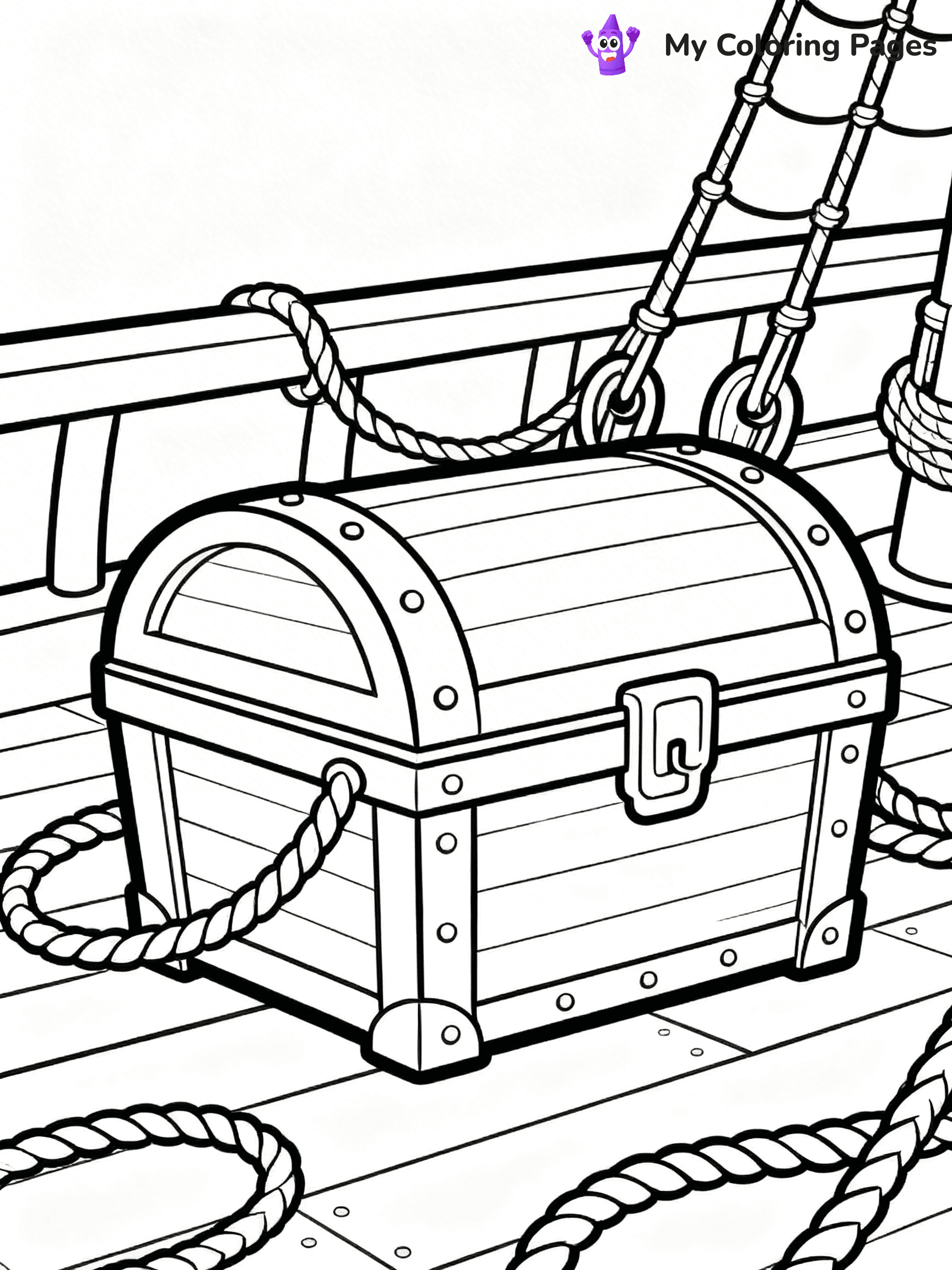 Treasure Chest Coloring Pages - 14