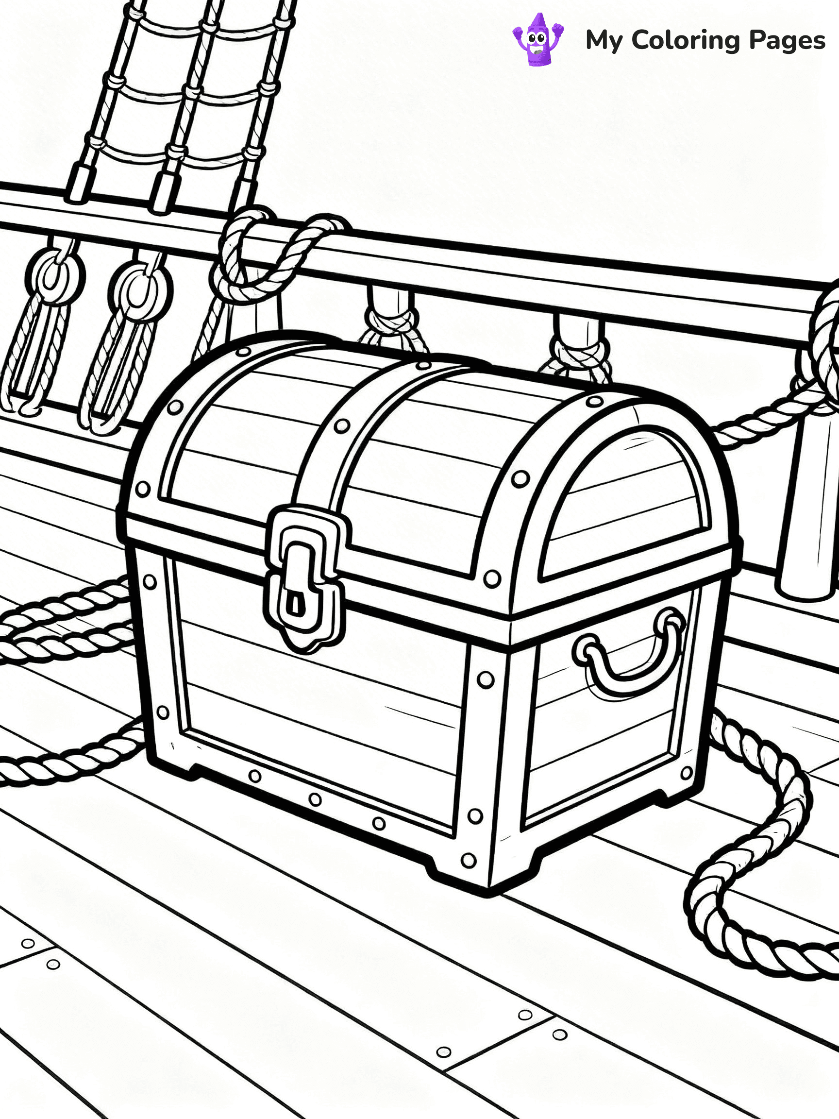 Treasure Chest Coloring Pages - 13