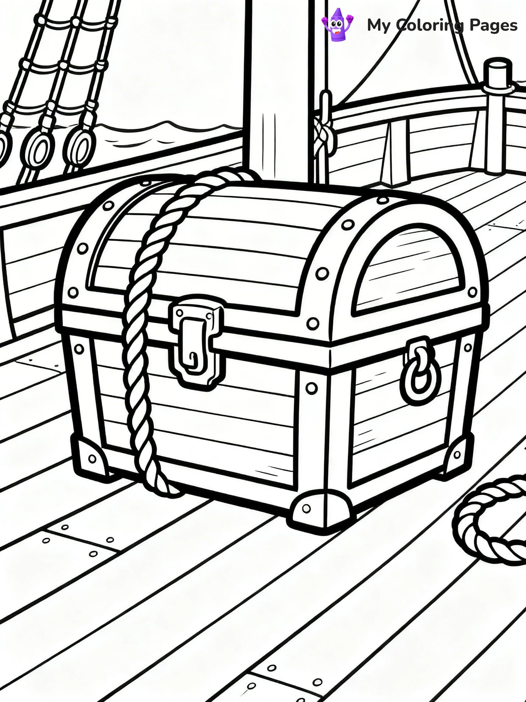 Treasure Chest Coloring Pages - 12