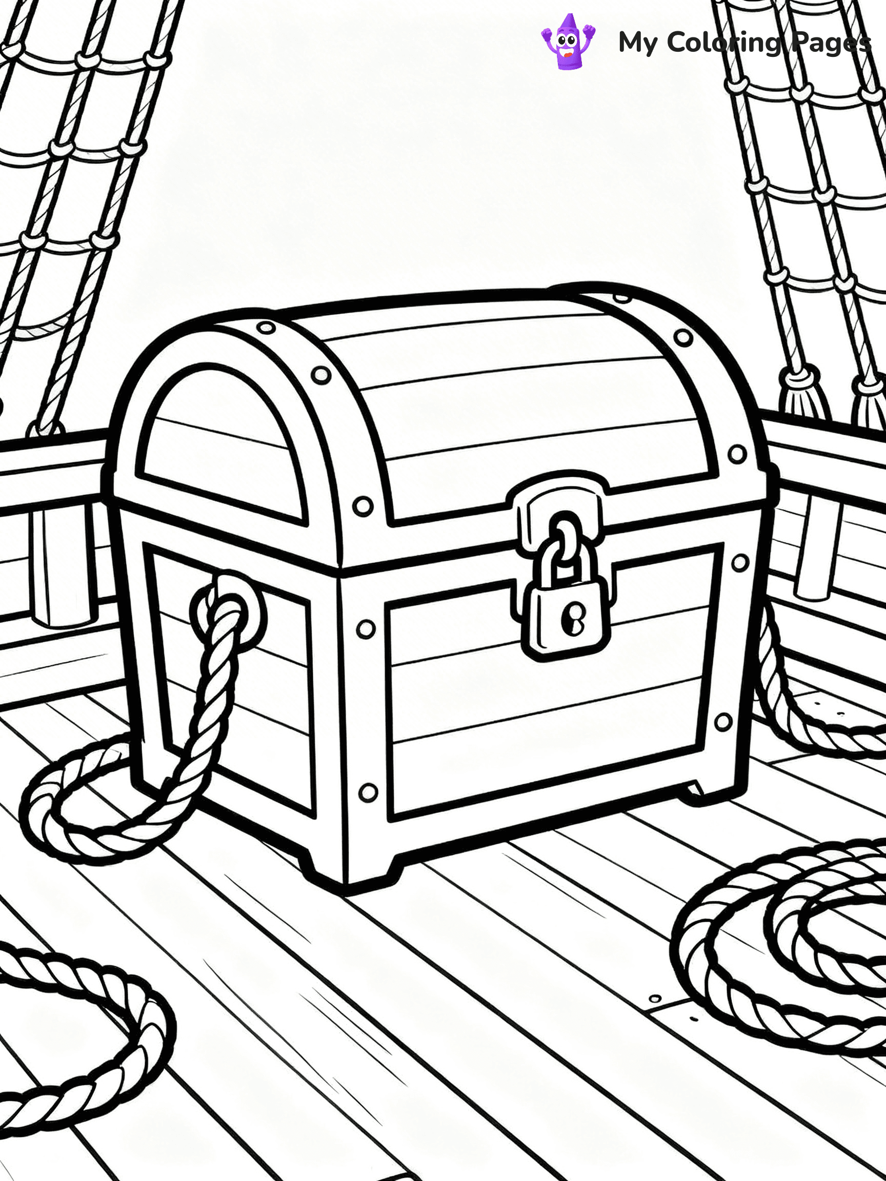 Treasure Chest Coloring Pages - 11