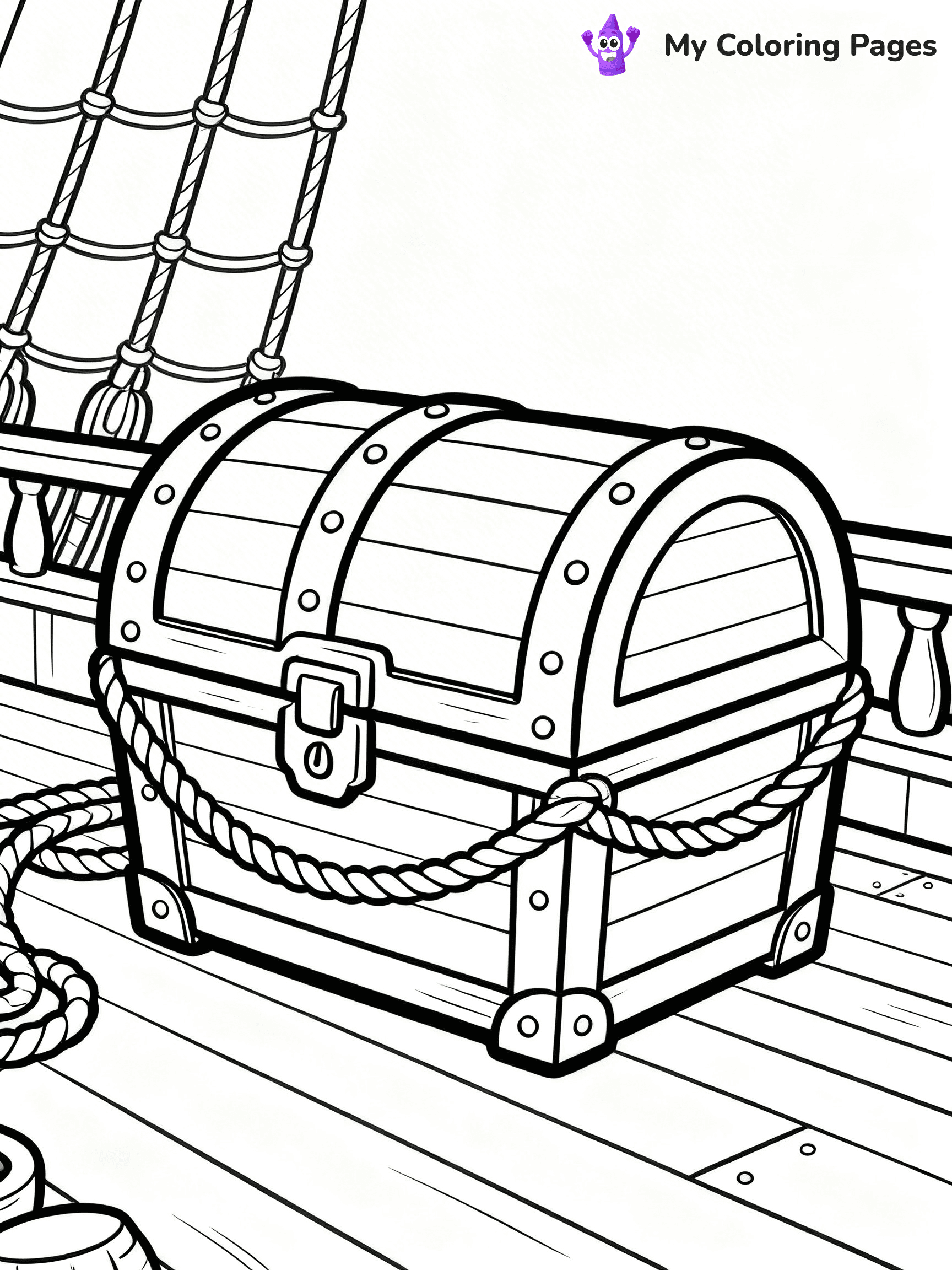 Treasure Chest Coloring Pages - 9