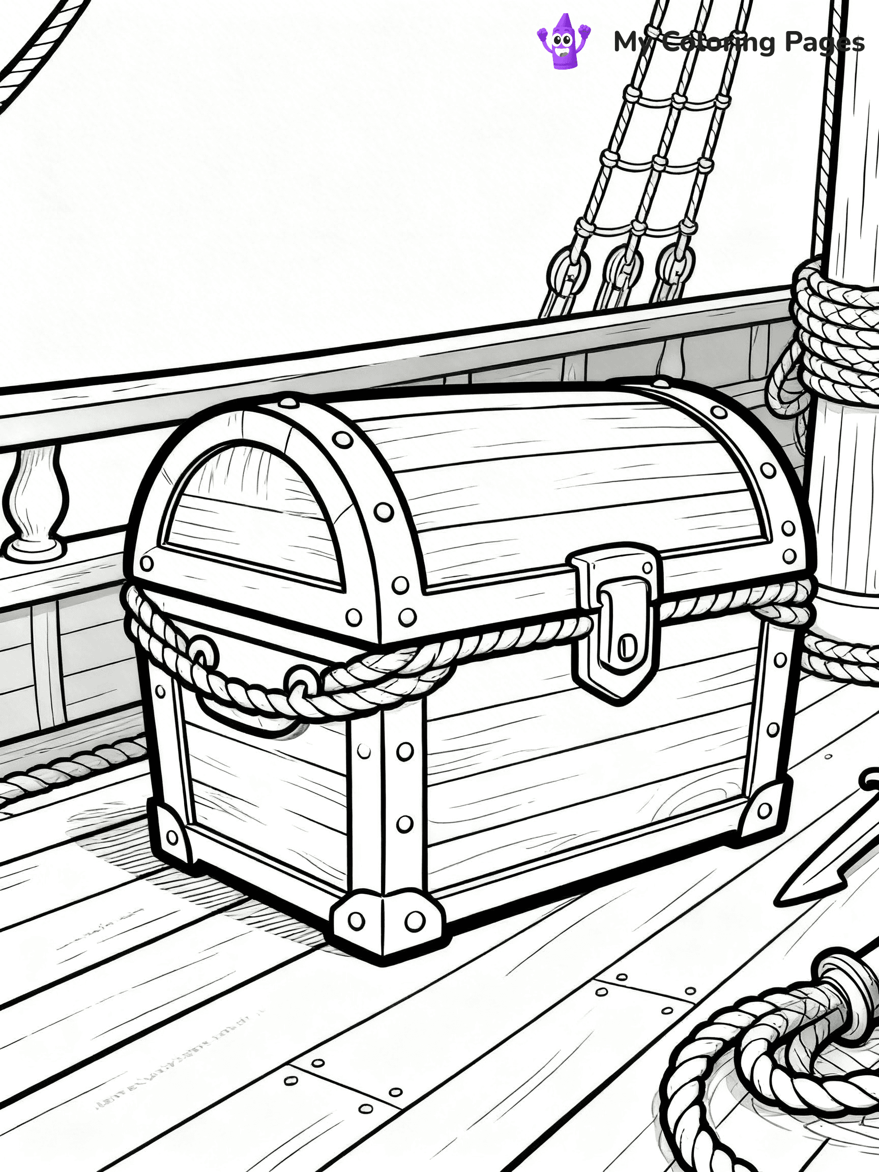 Treasure Chest Coloring Pages - 8