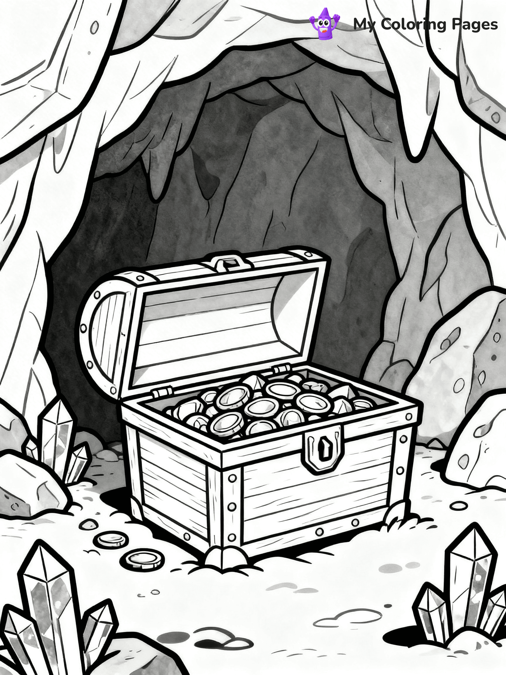 Treasure Chest Coloring Pages - 6