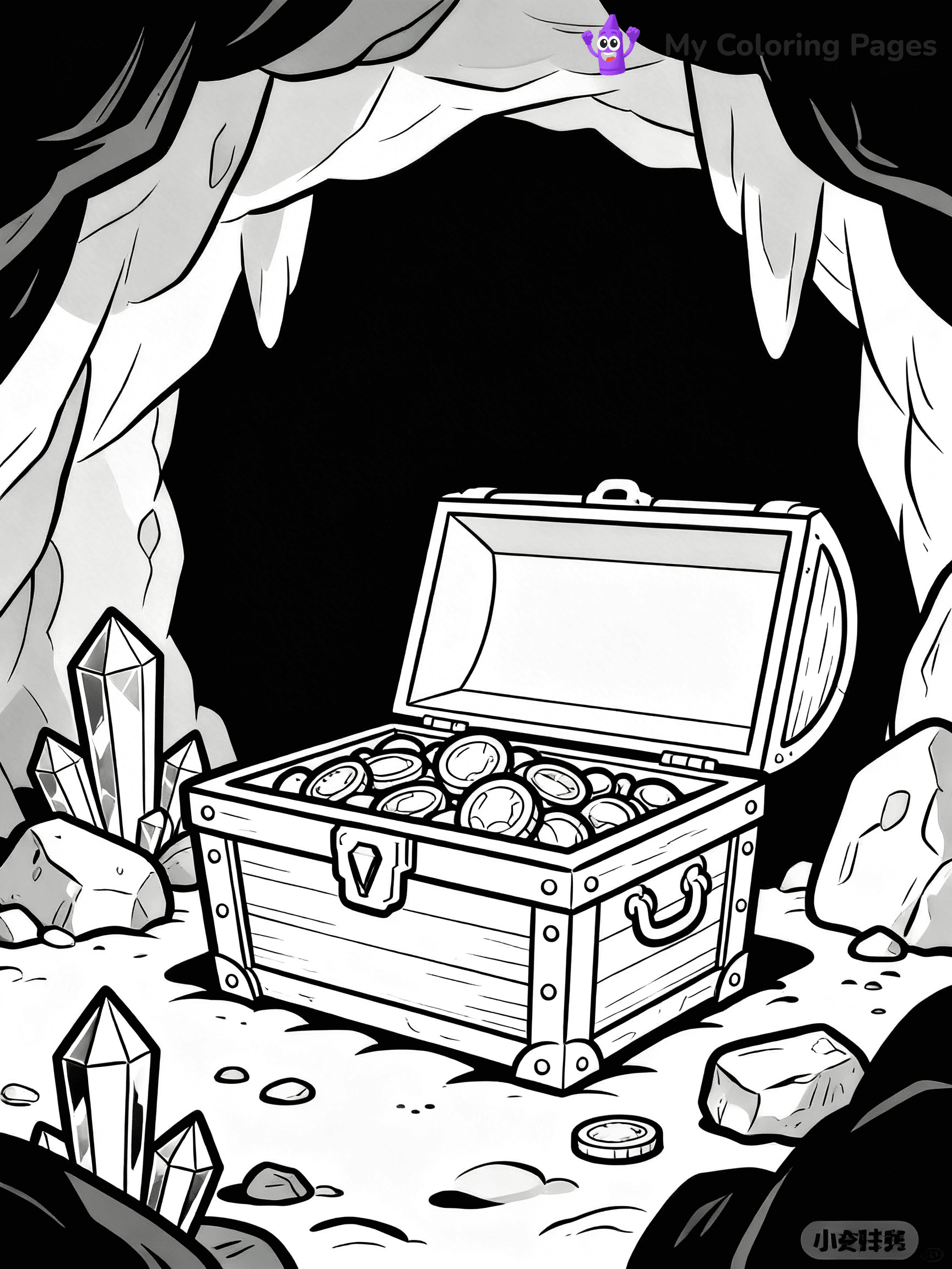 Treasure Chest Coloring Pages - 4