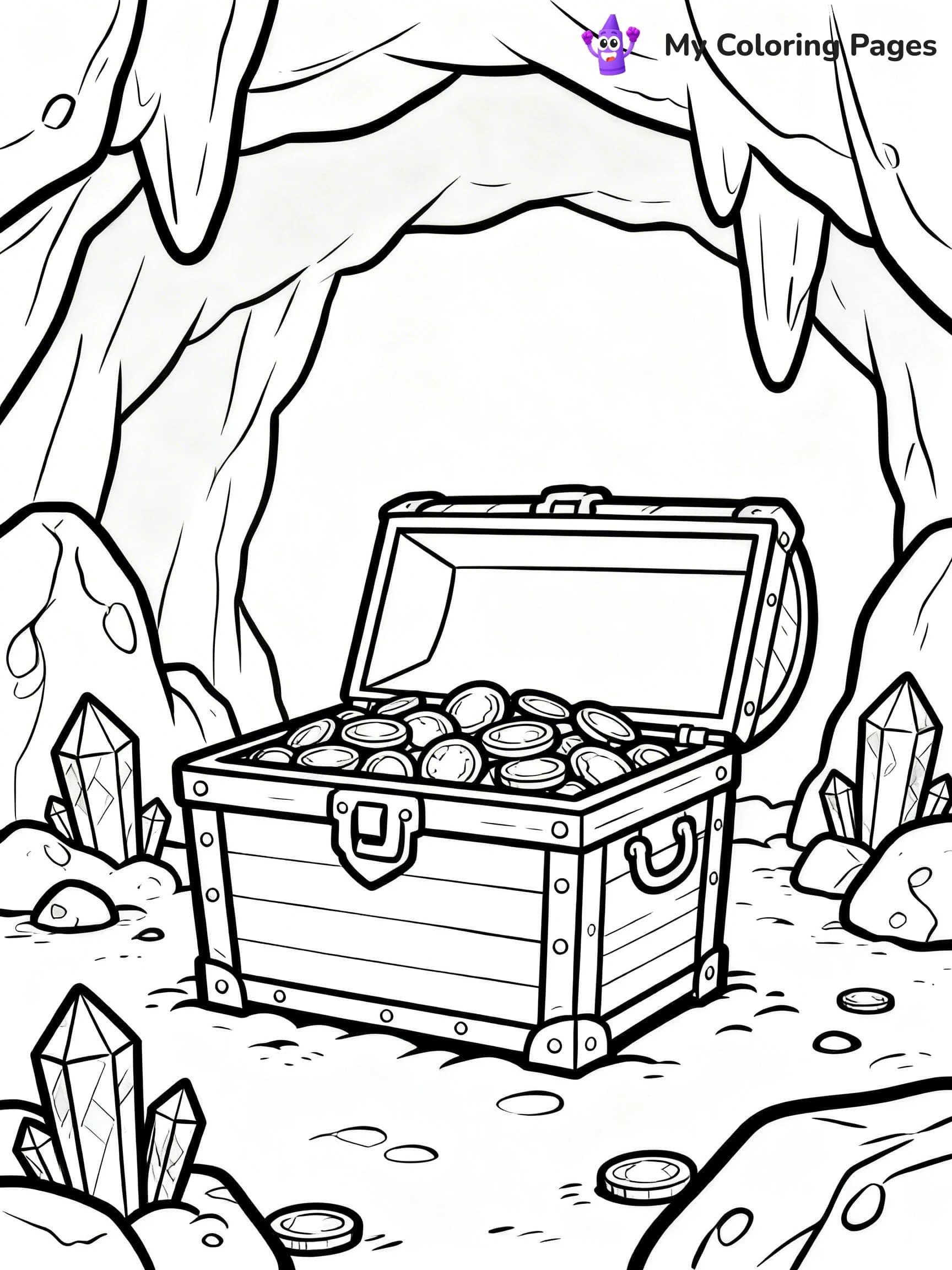 Treasure Chest Coloring Pages - 3