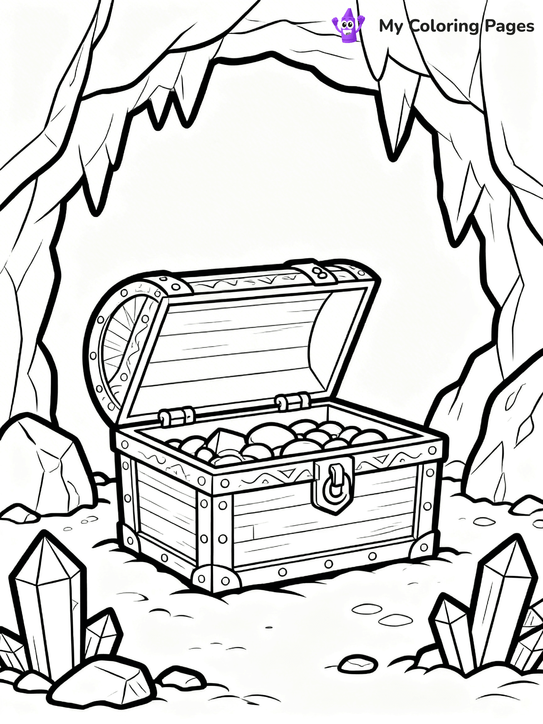 Treasure Chest Coloring Pages - 2