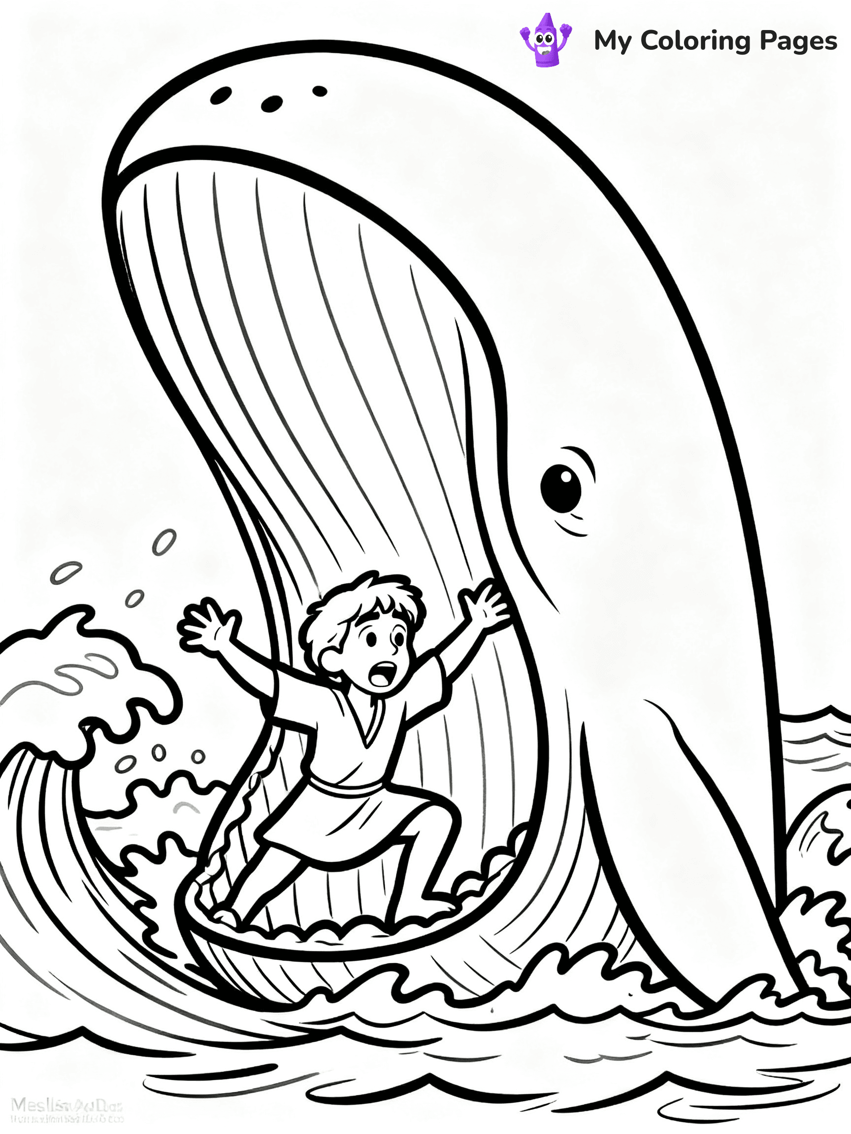 Jonah And The Whale Coloring Pages - 34
