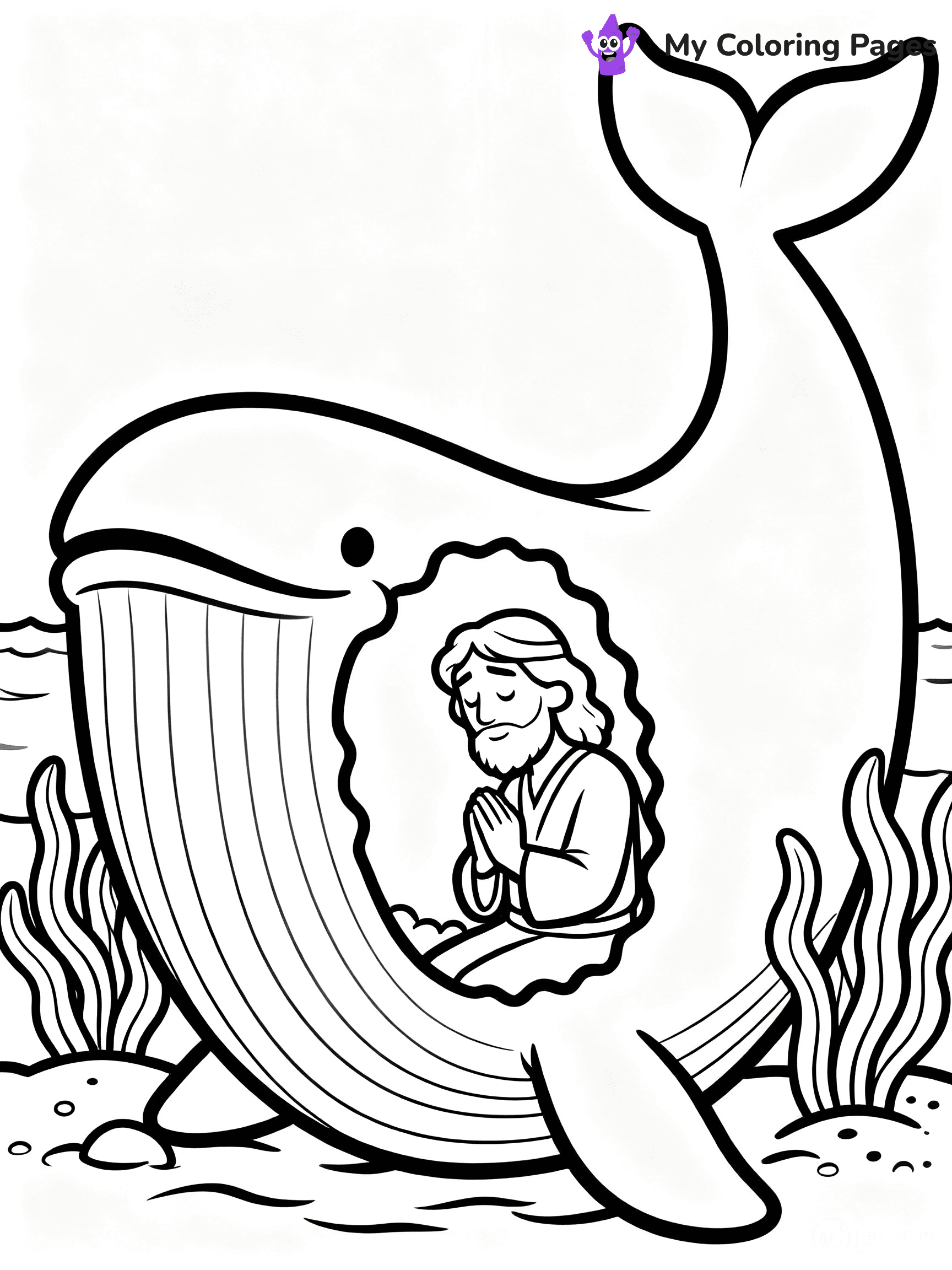Jonah And The Whale Coloring Pages - 32