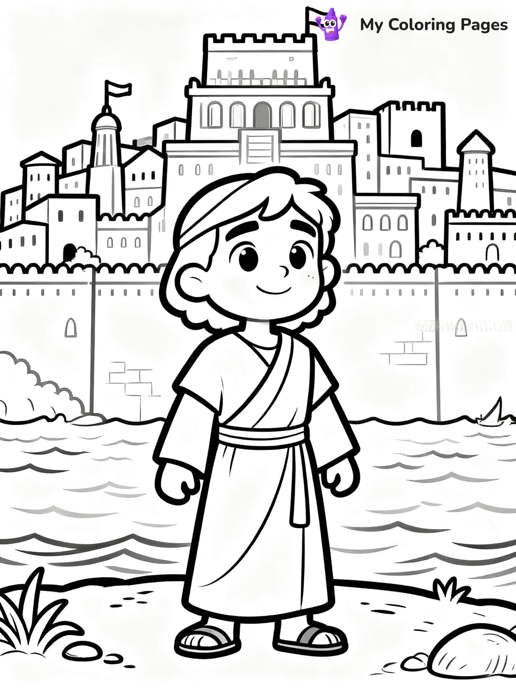 Jonah And The Whale Coloring Pages - 17