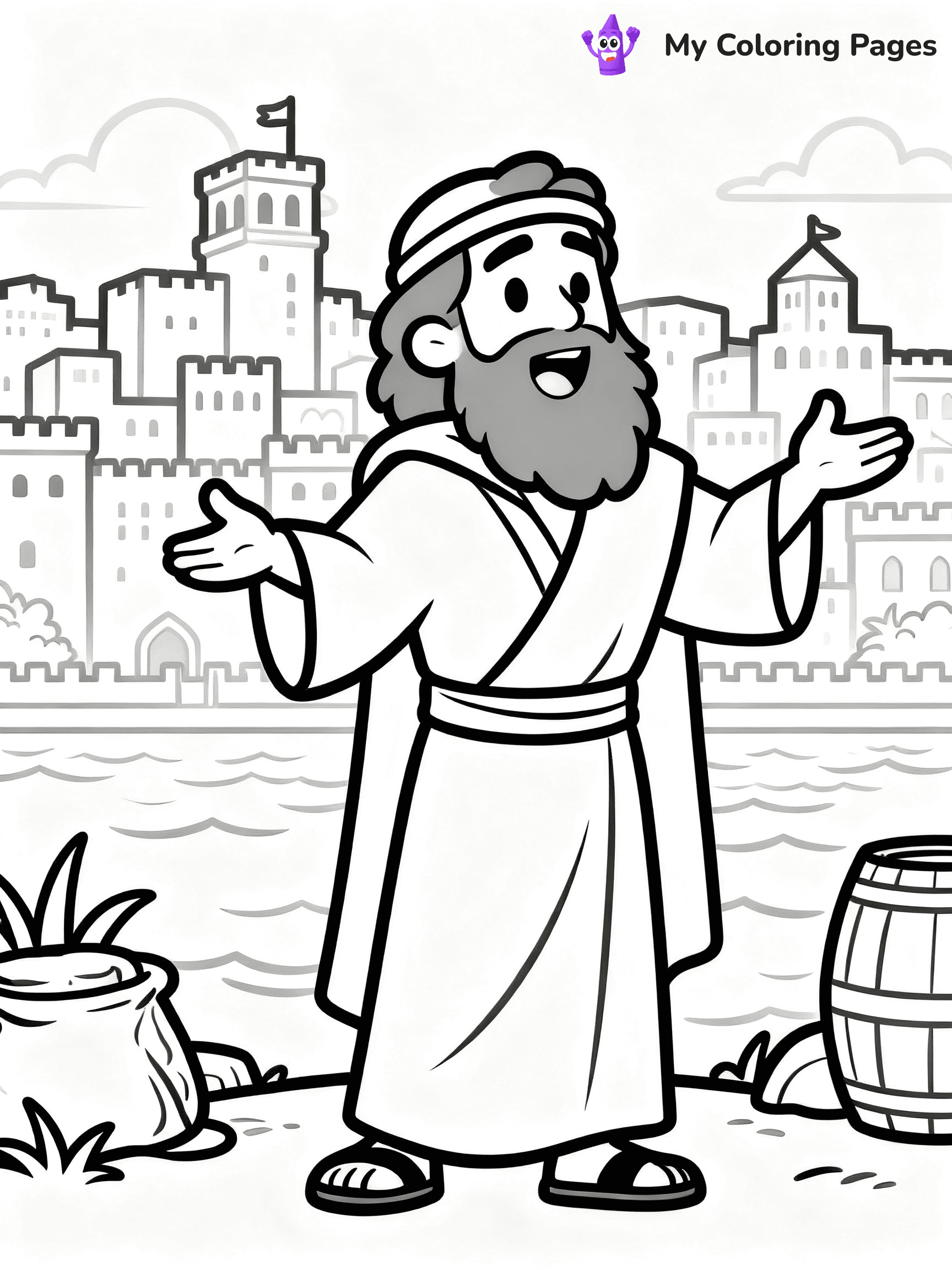 Jonah And The Whale Coloring Pages - 13