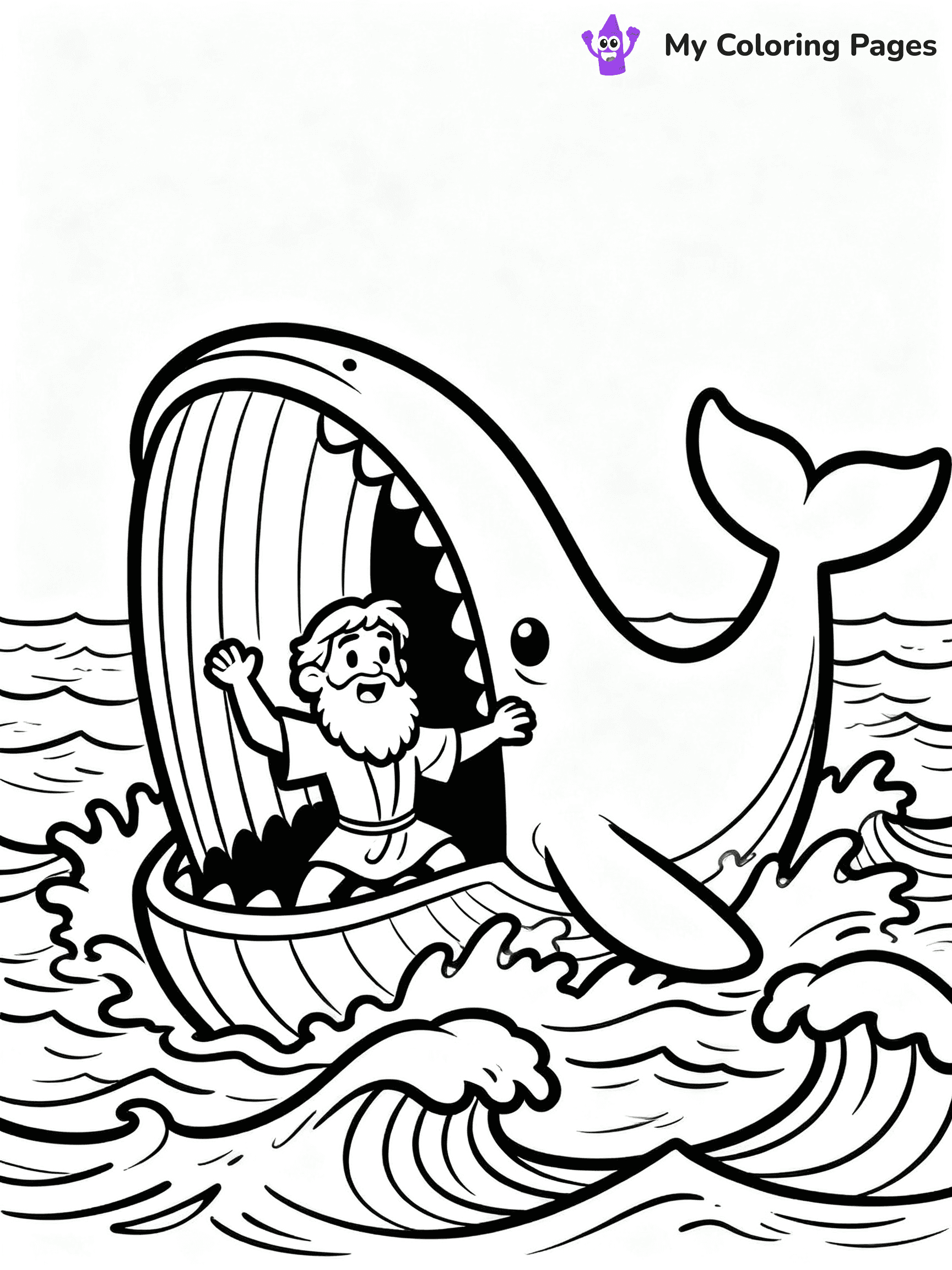 Jonah And The Whale Coloring Pages - 3