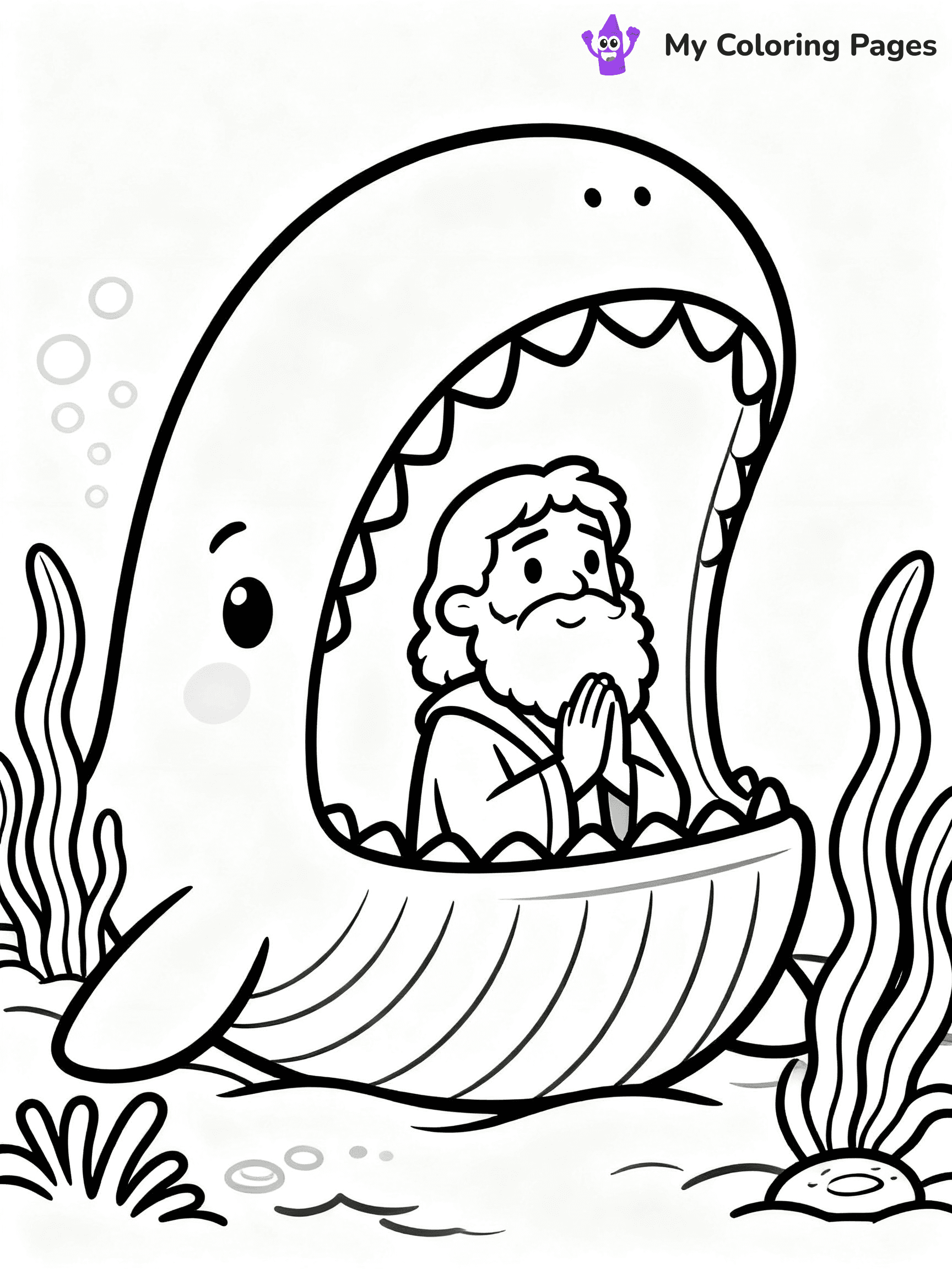 Jonah And The Whale Coloring Pages - 1