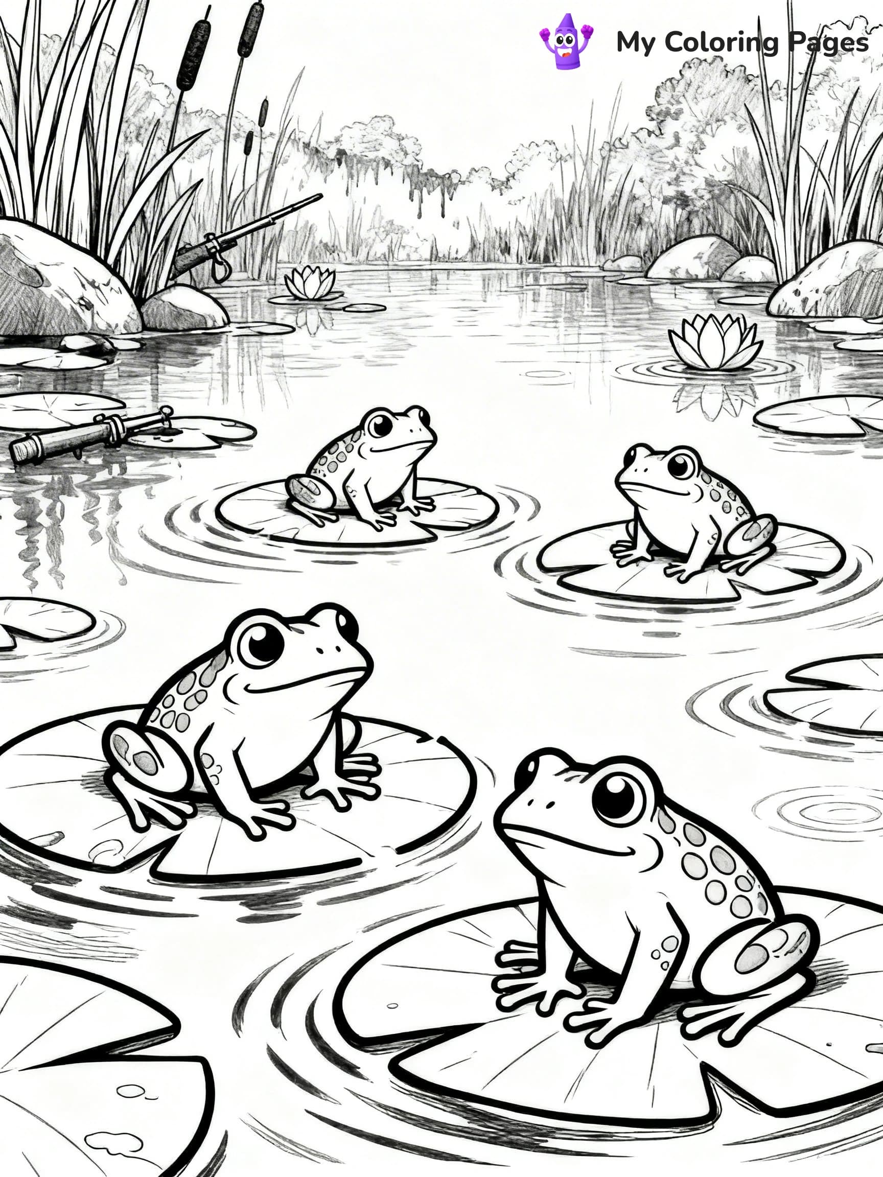 Tree Frog Coloring Pages - 24