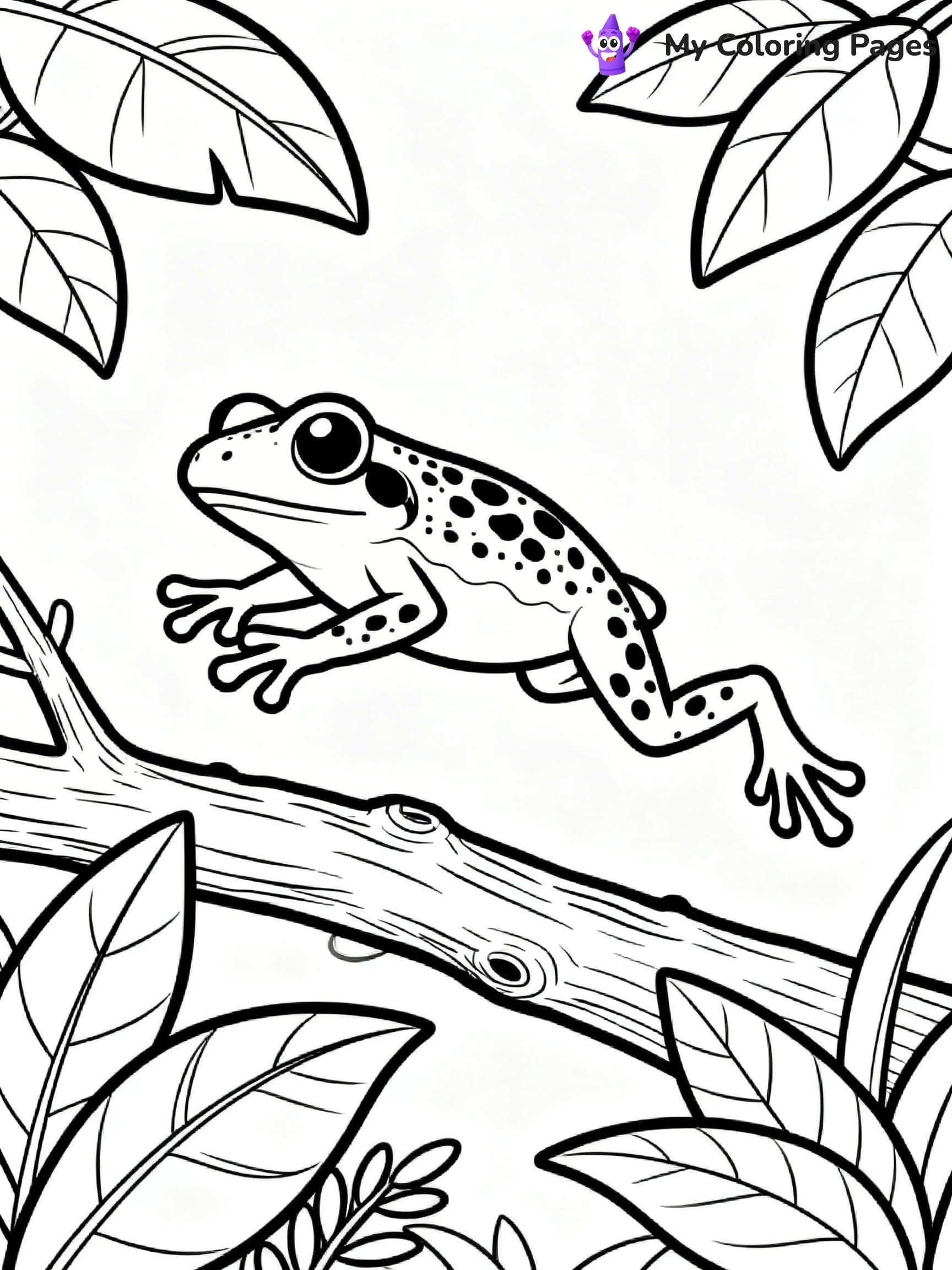 Tree Frog Coloring Pages - 18