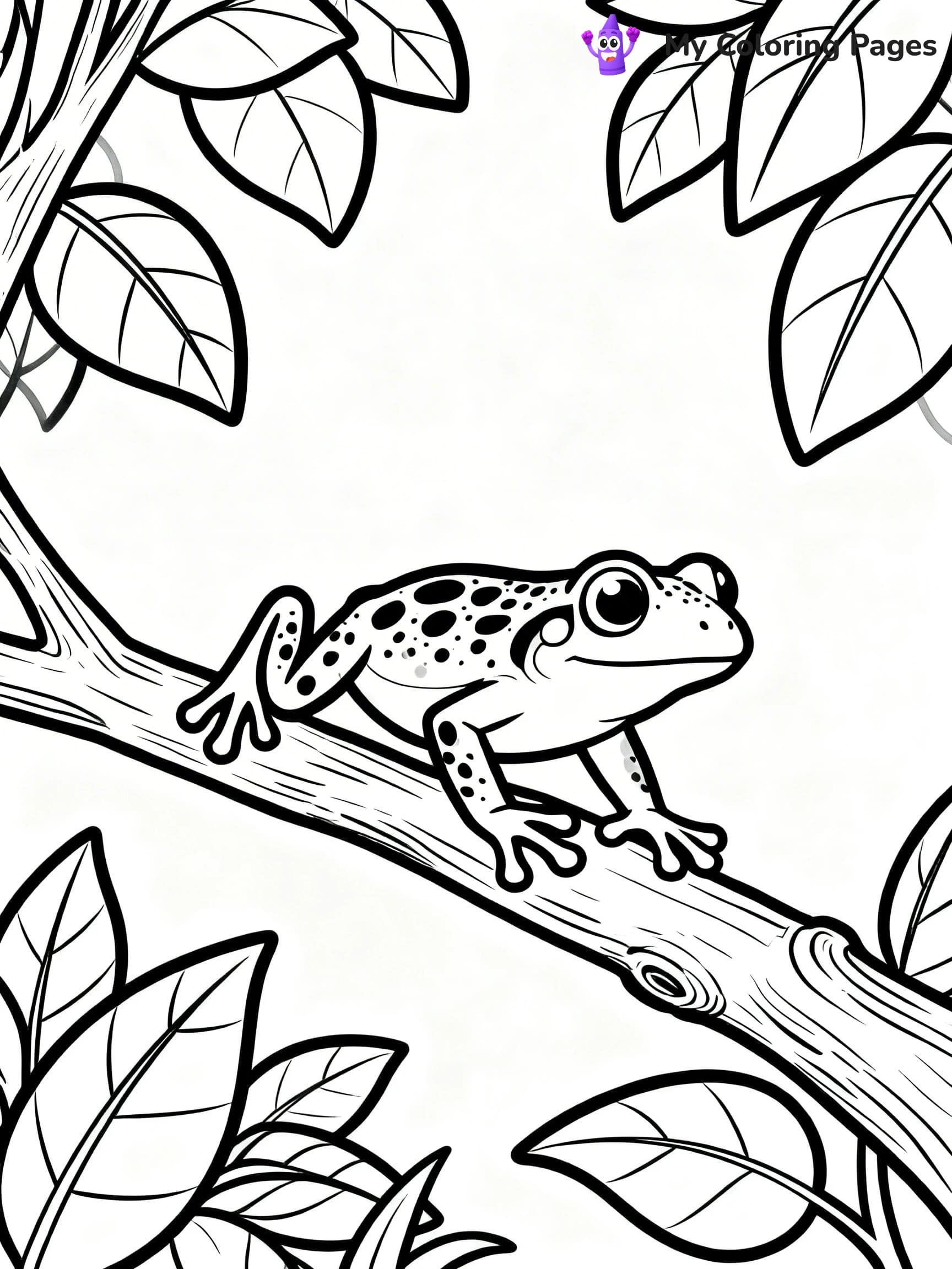 Tree Frog Coloring Pages - 17