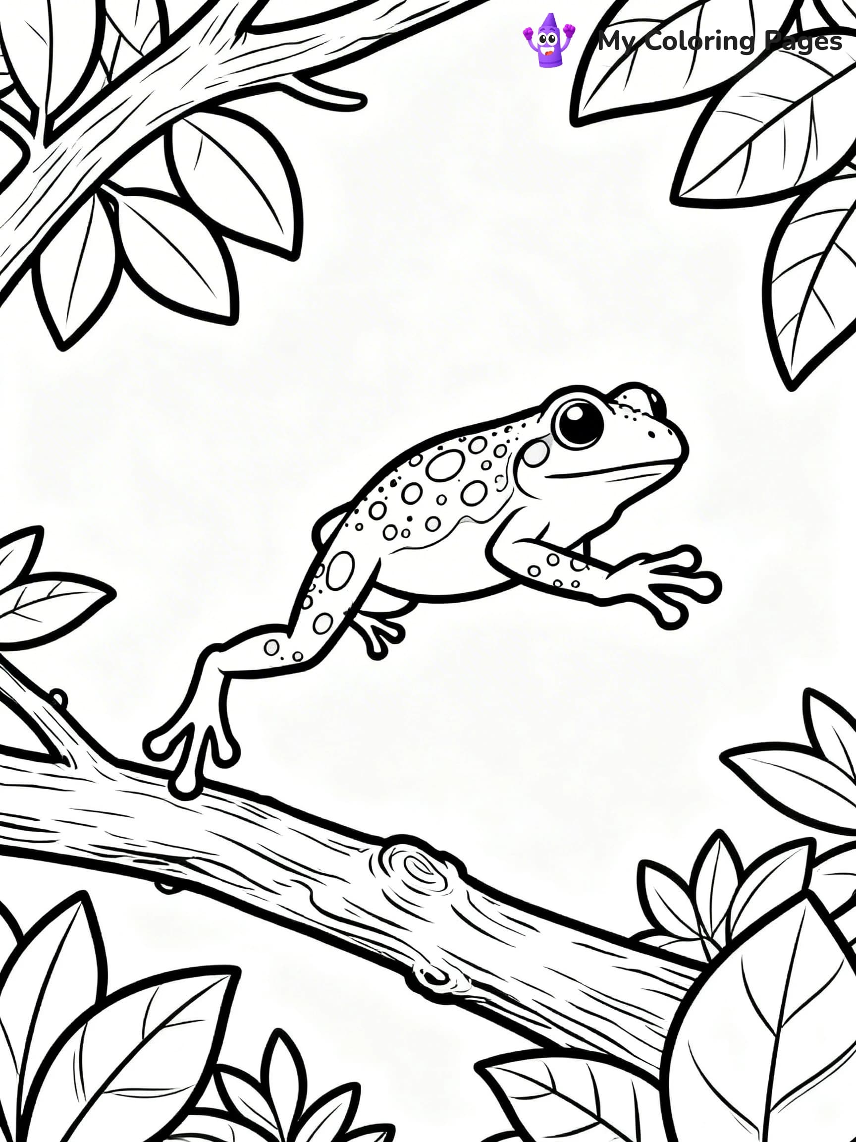 Tree Frog Coloring Pages - 16