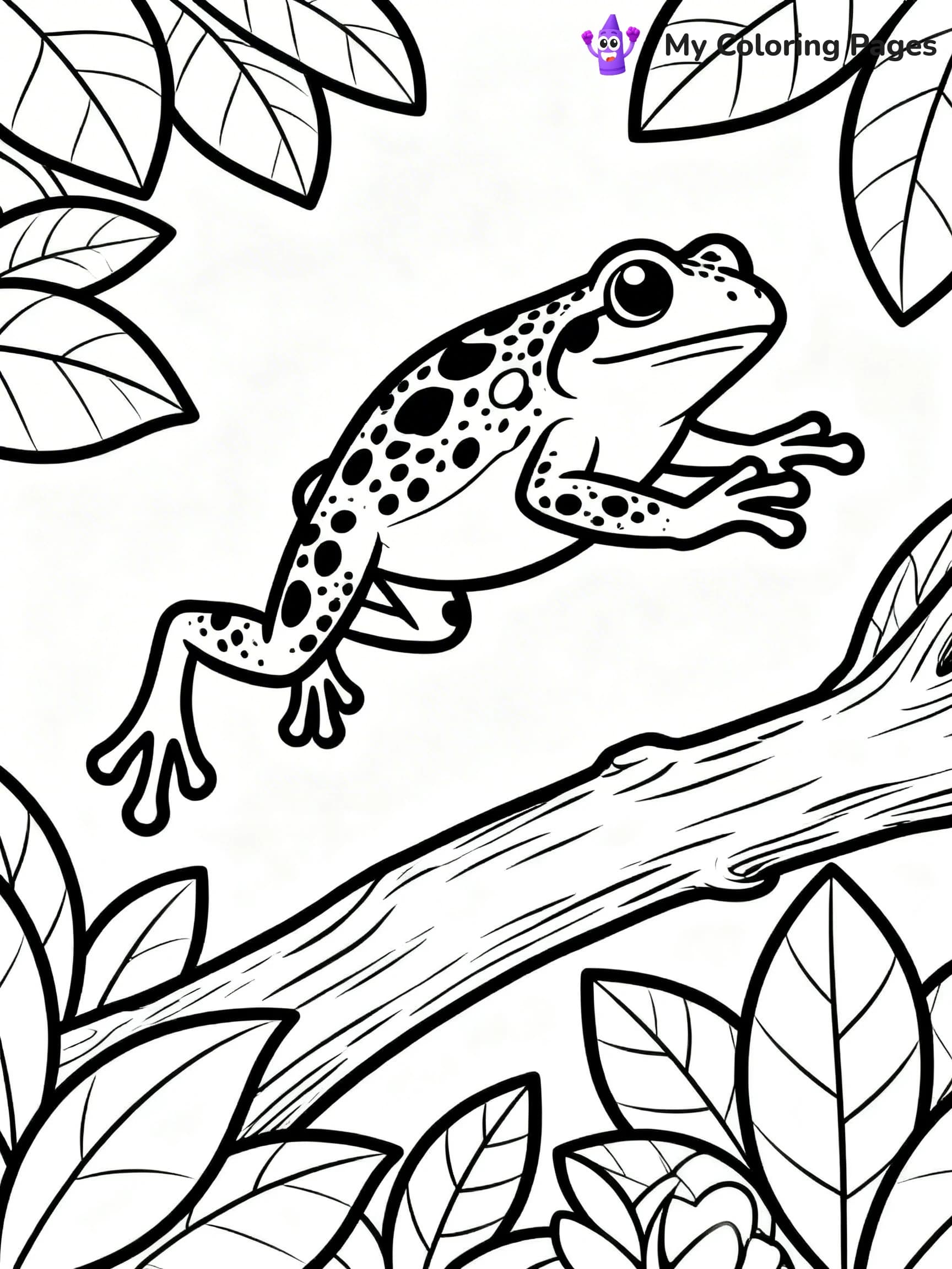 Tree Frog Coloring Pages - 14