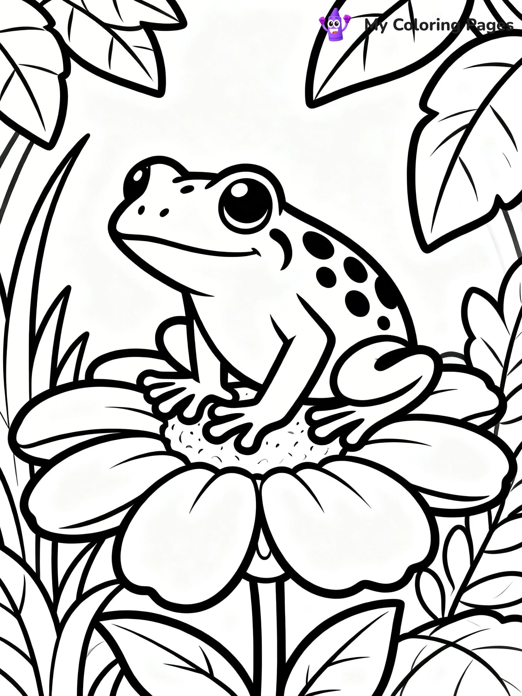 Tree Frog Coloring Pages - 13