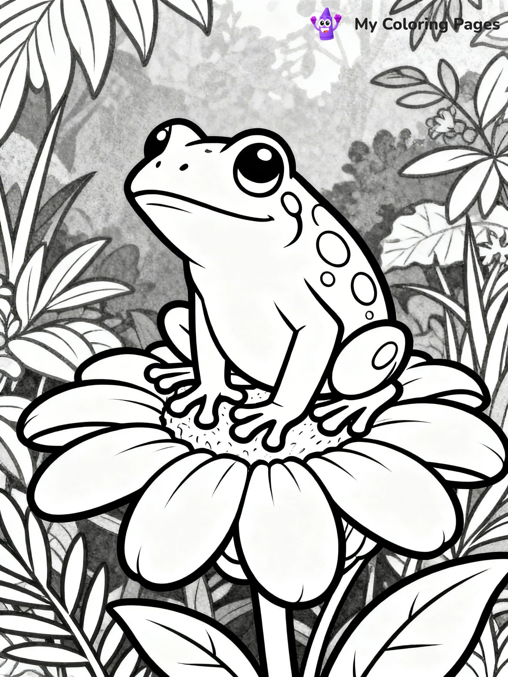 Tree Frog Coloring Pages - 7