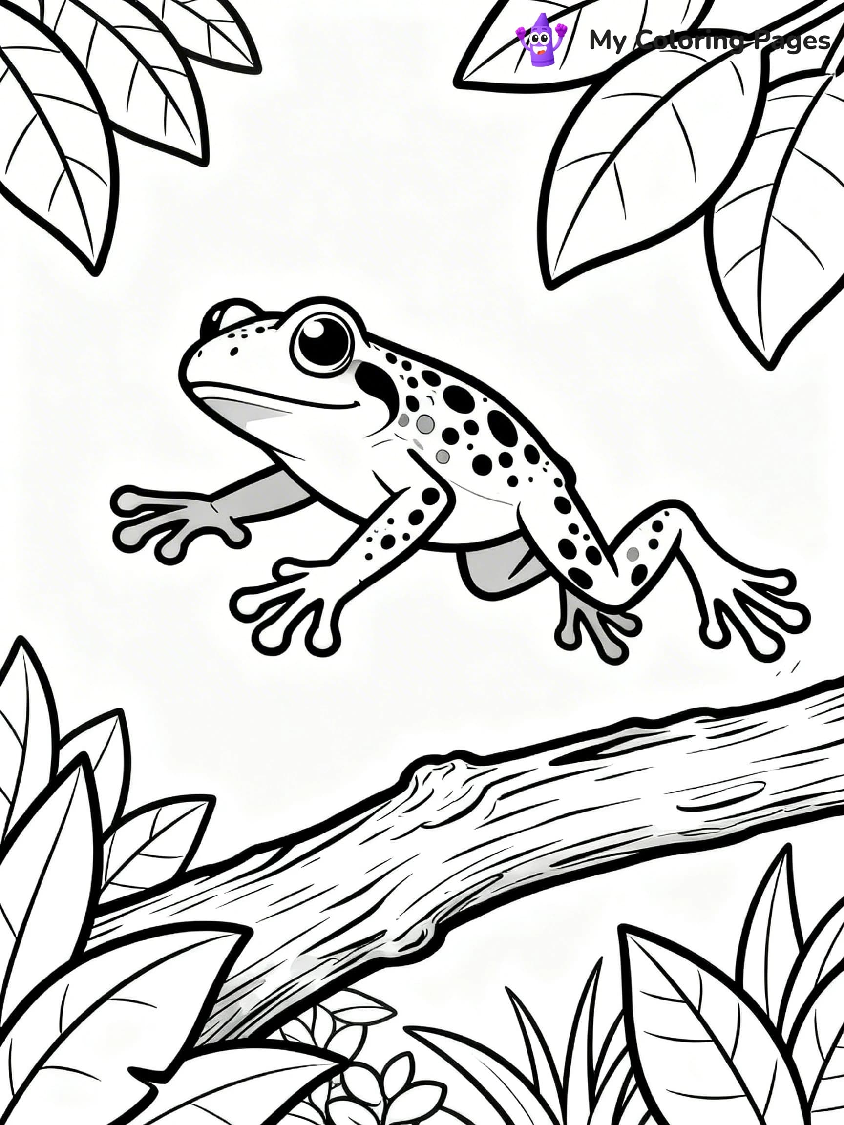 Tree Frog Coloring Pages - 3