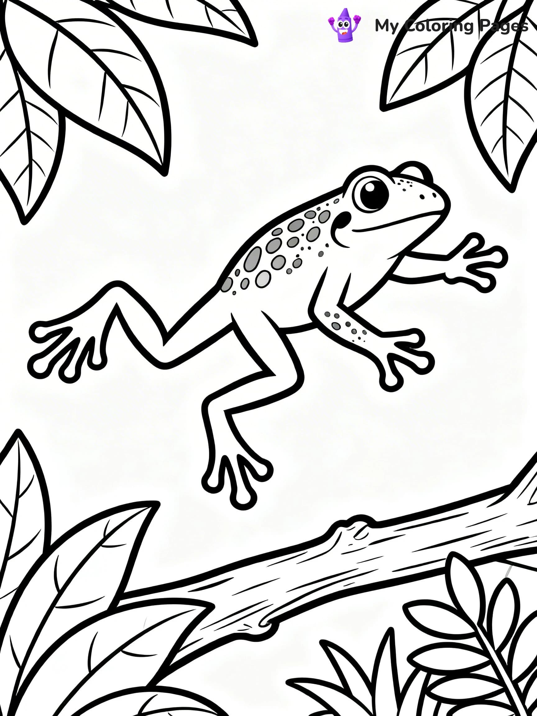 Tree Frog Coloring Pages - 2