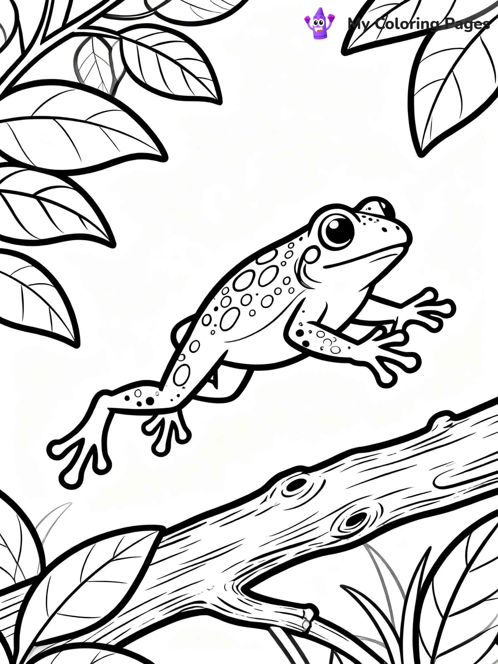 Tree Frog Coloring Pages - 1