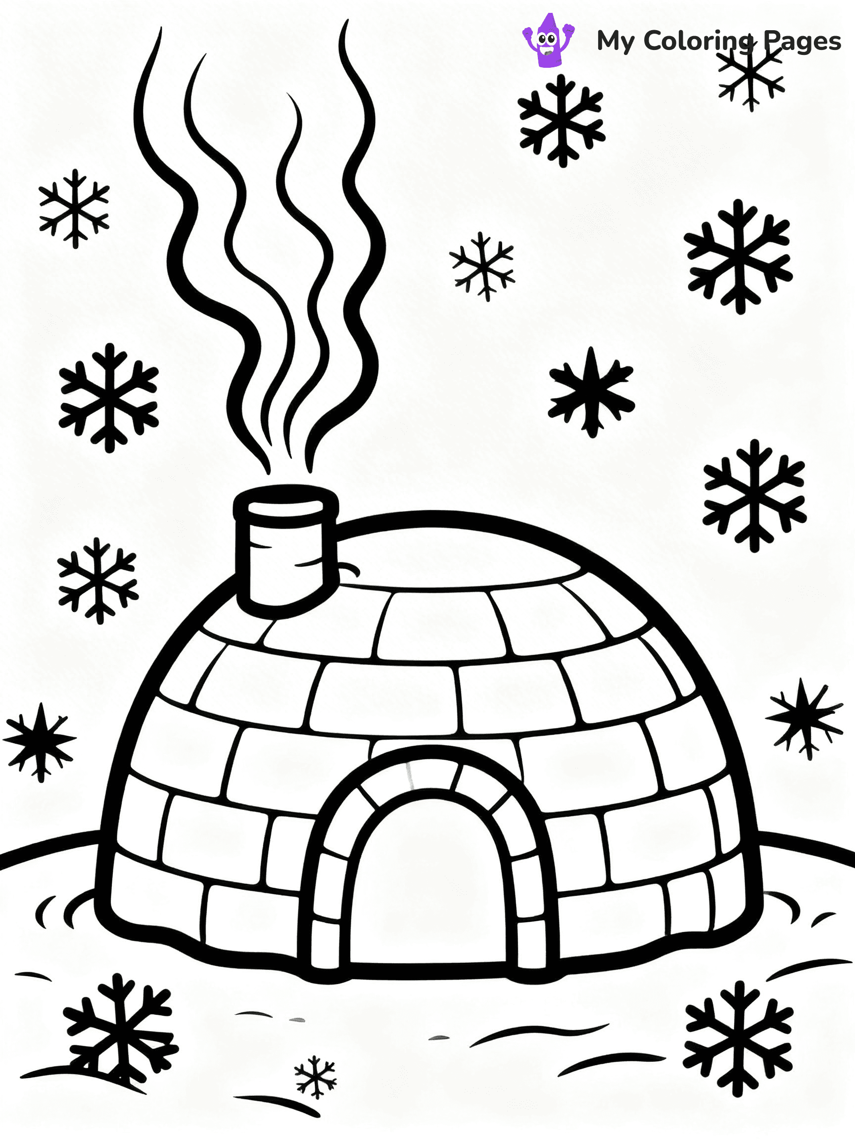 Igloo Coloring Pages - 14
