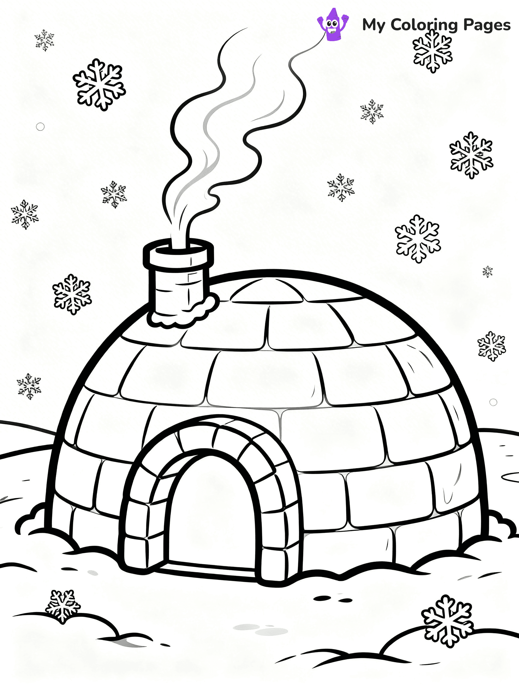 Igloo Coloring Pages - 13
