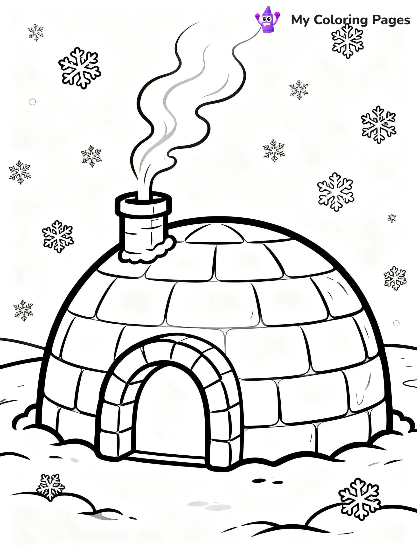 Igloo Coloring Pages - 13