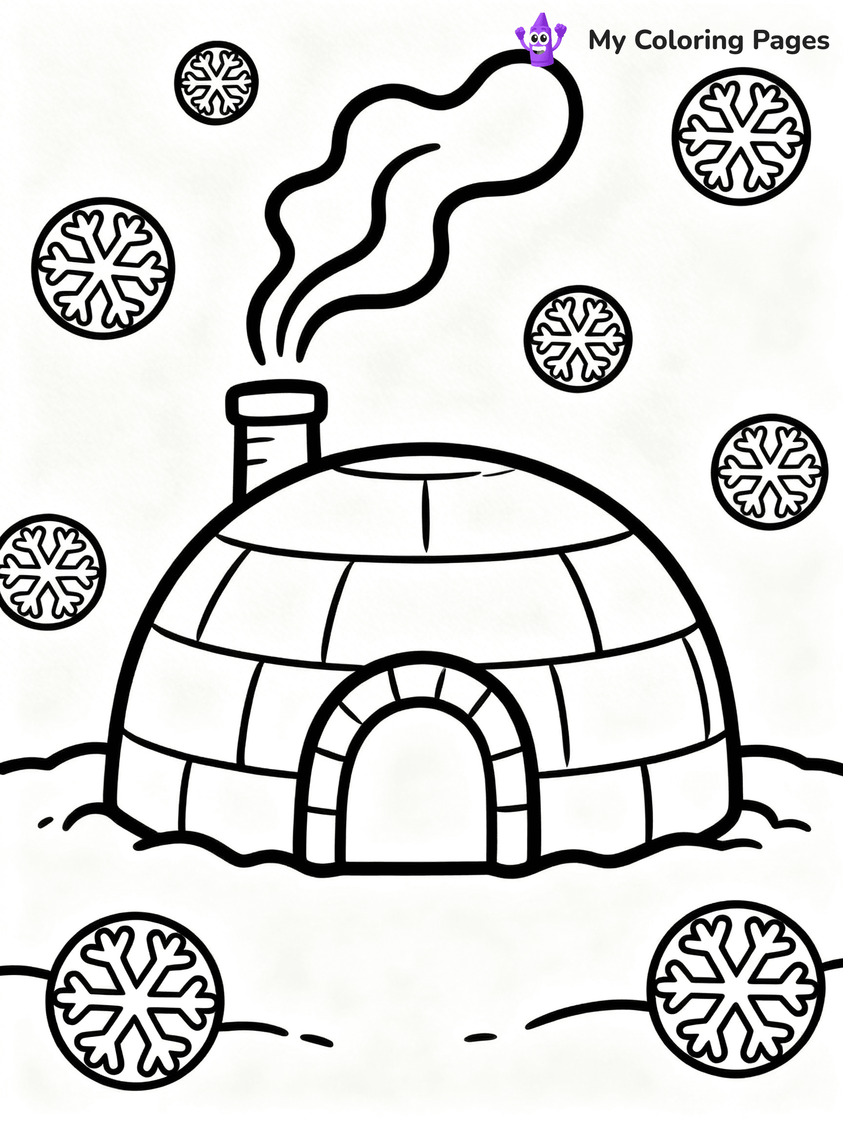 Igloo Coloring Pages - 12