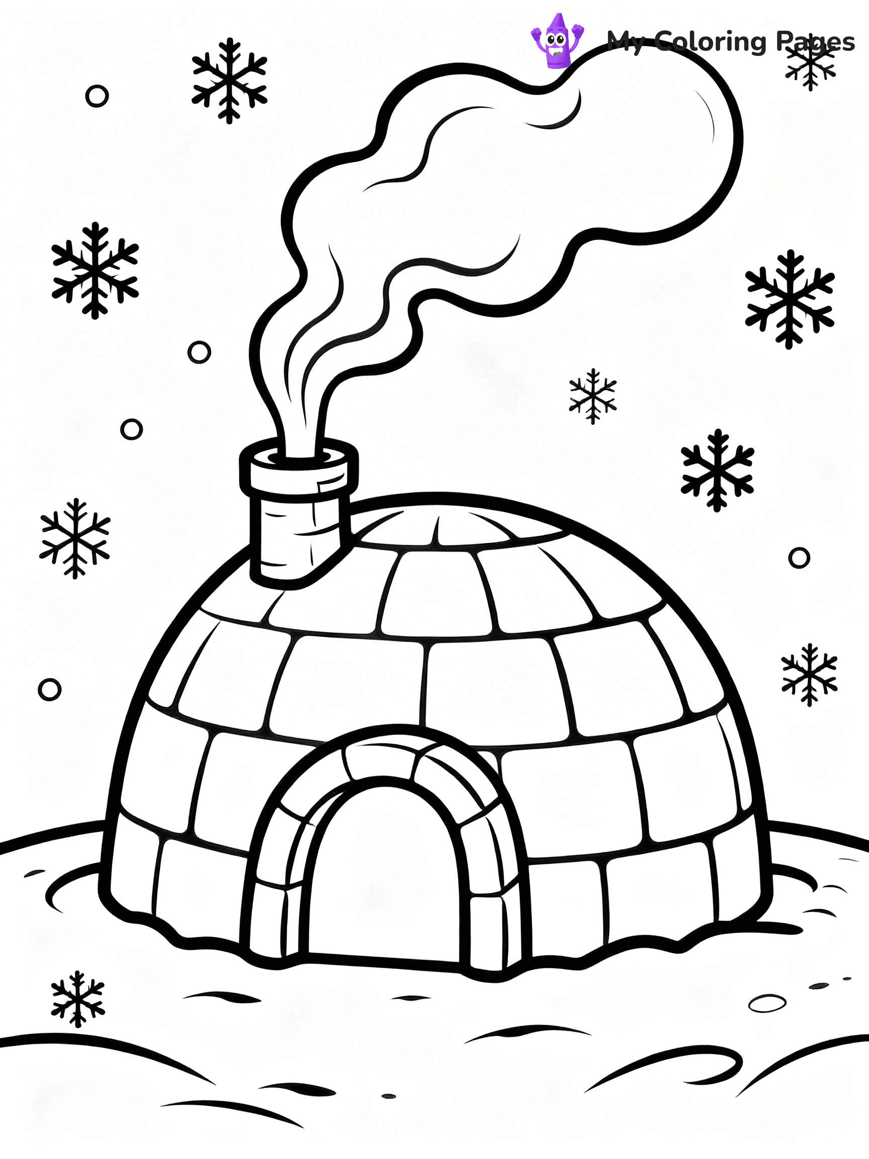 Igloo Coloring Pages - 11