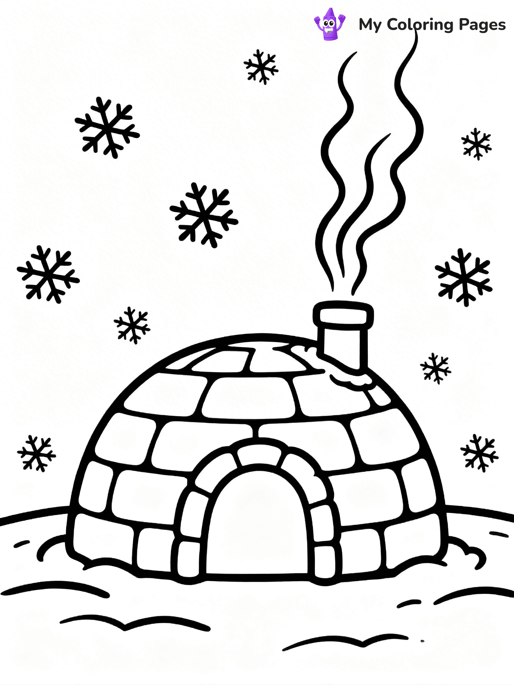 Igloo Coloring Pages - 9