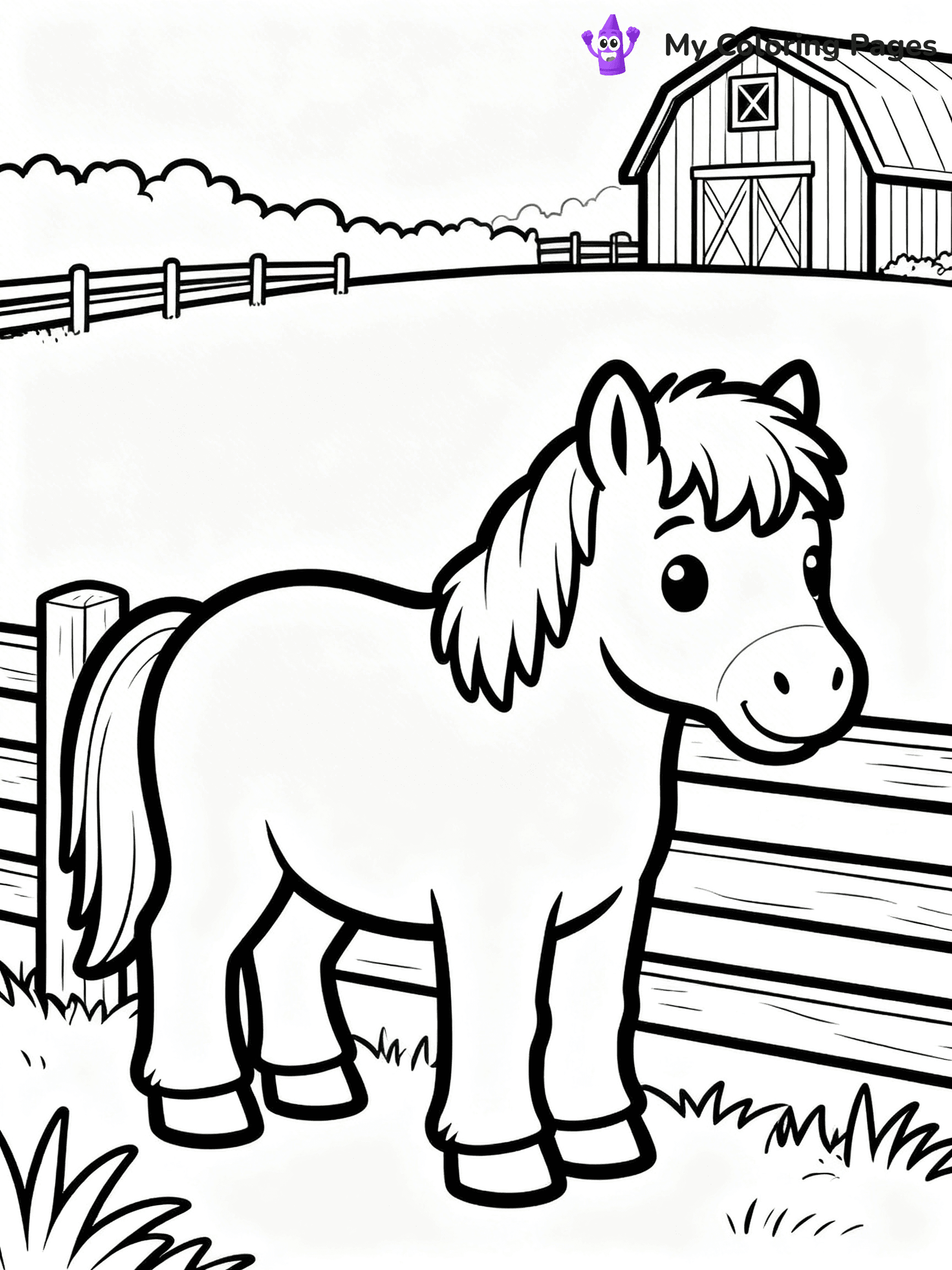 Realistic Horse Coloring Pages - 101