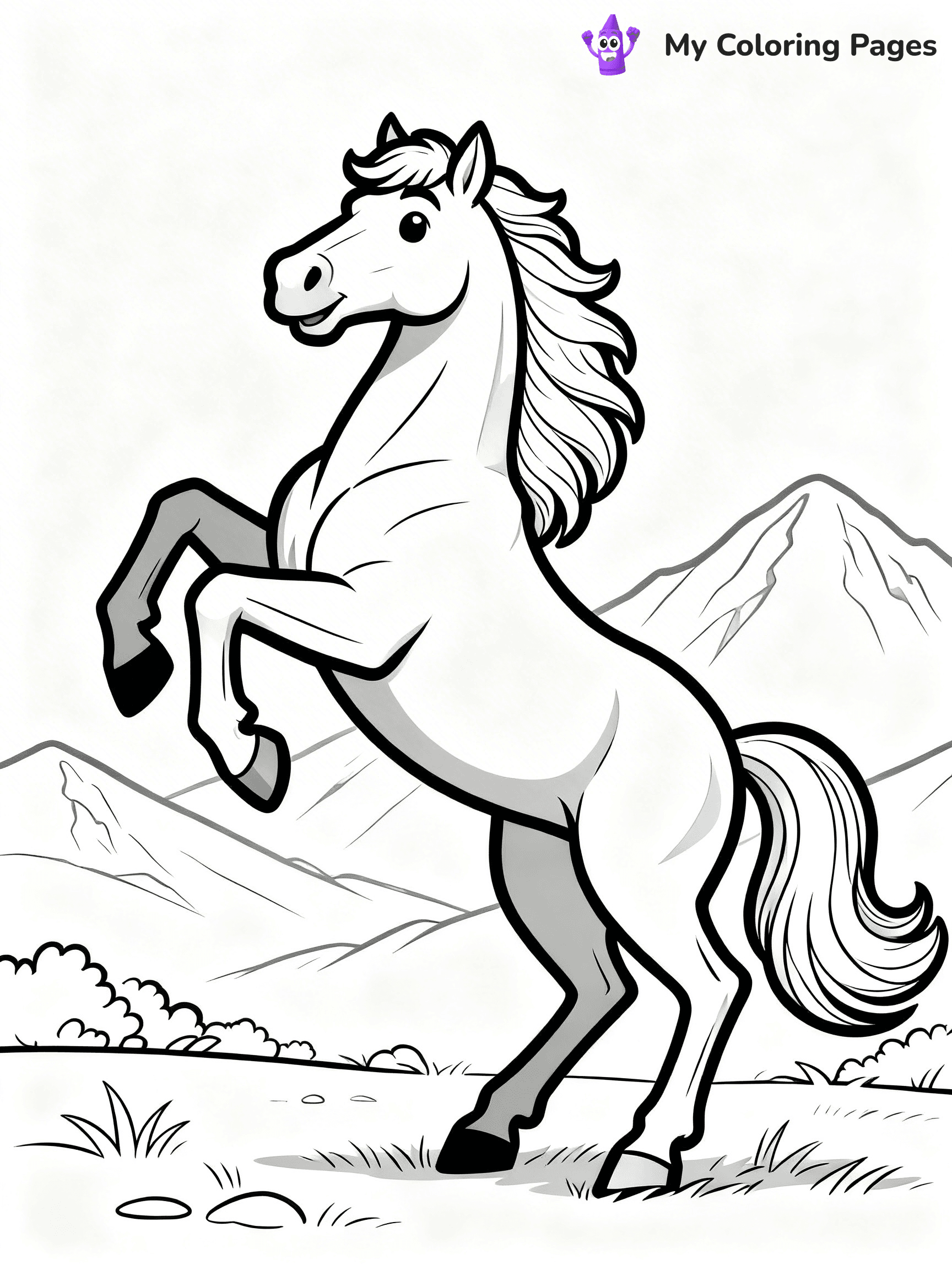 Realistic Horse Coloring Pages - 93