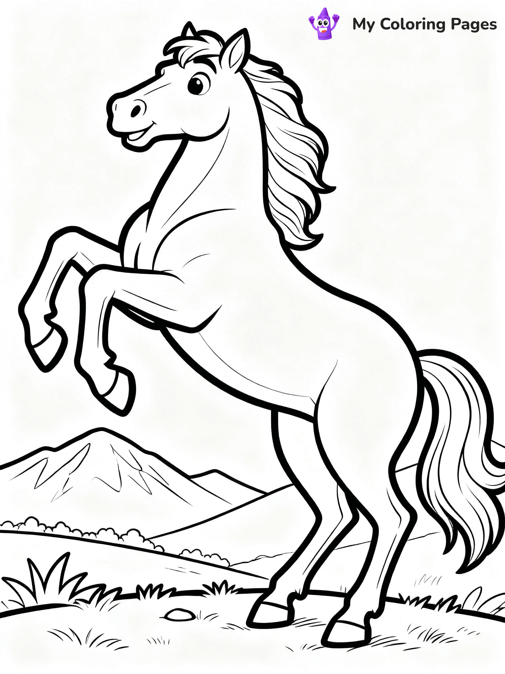 Realistic Horse Coloring Pages - 91