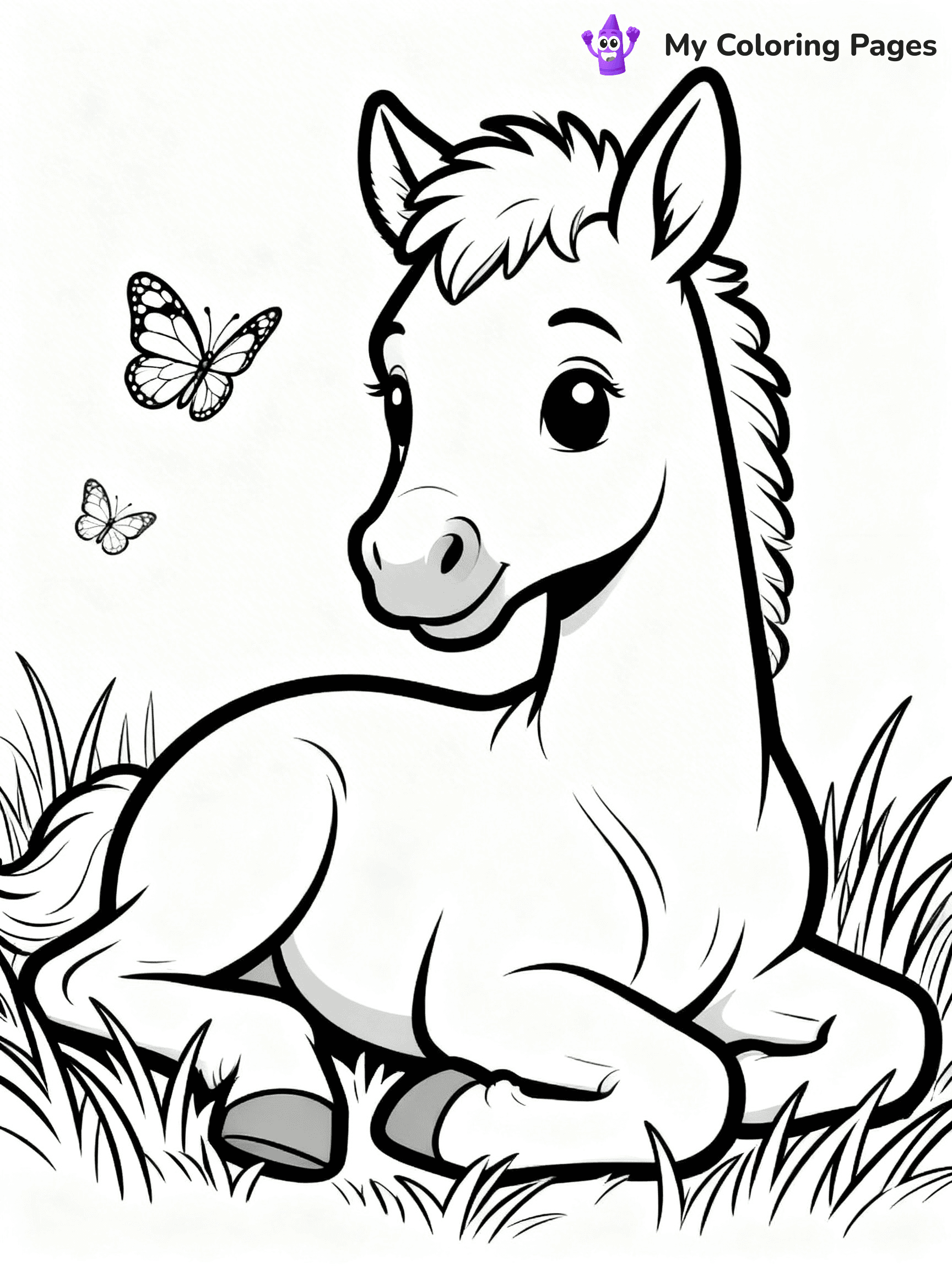 Realistic Horse Coloring Pages - 87