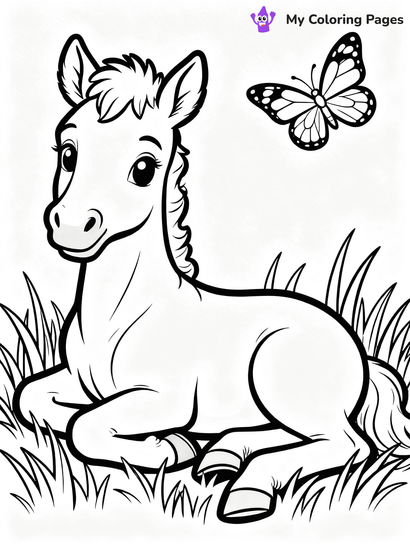 Realistic Horse Coloring Pages - 85