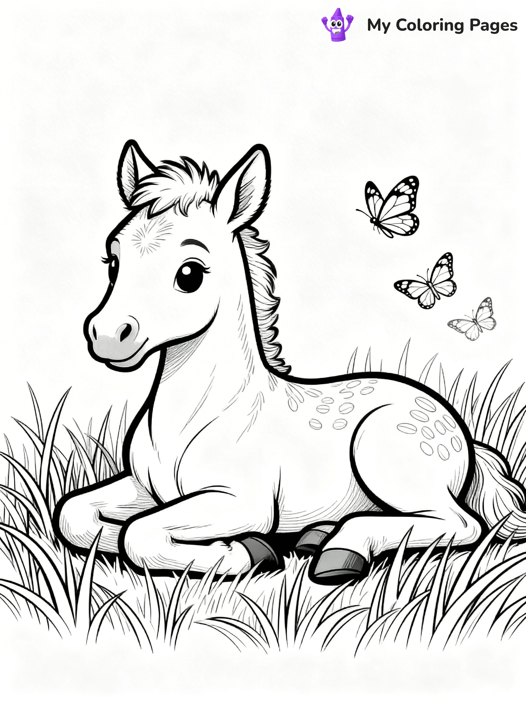 Realistic Horse Coloring Pages - 83