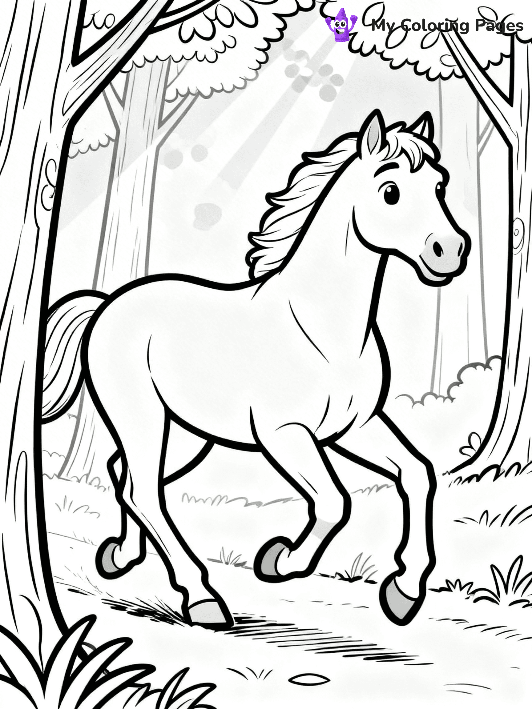 Realistic Horse Coloring Pages - 80
