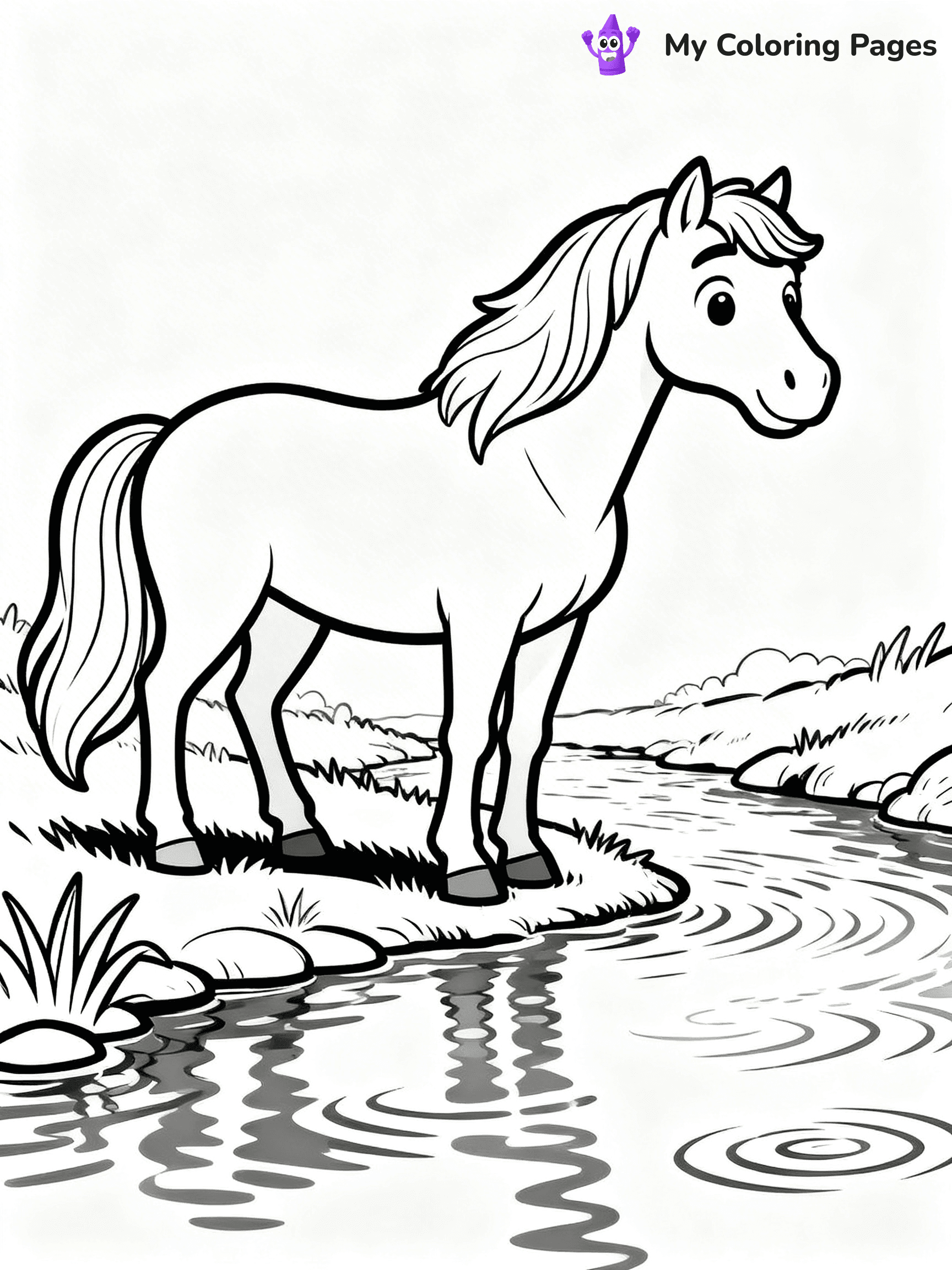 Realistic Horse Coloring Pages - 71