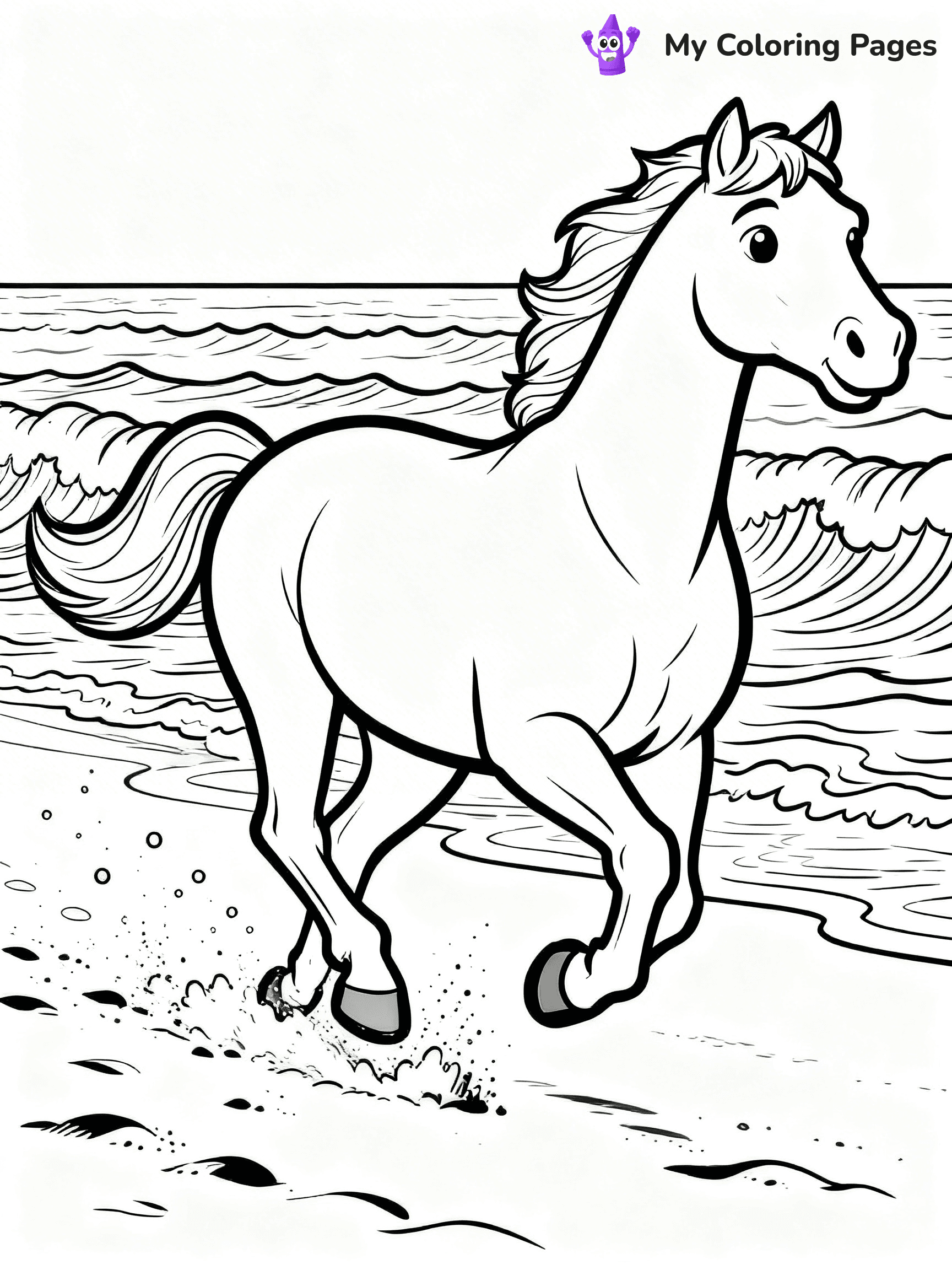 Realistic Horse Coloring Pages - 68
