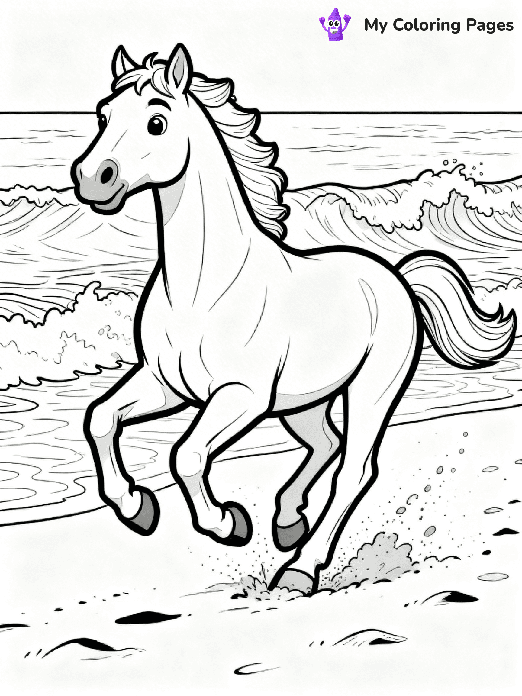 Realistic Horse Coloring Pages - 66