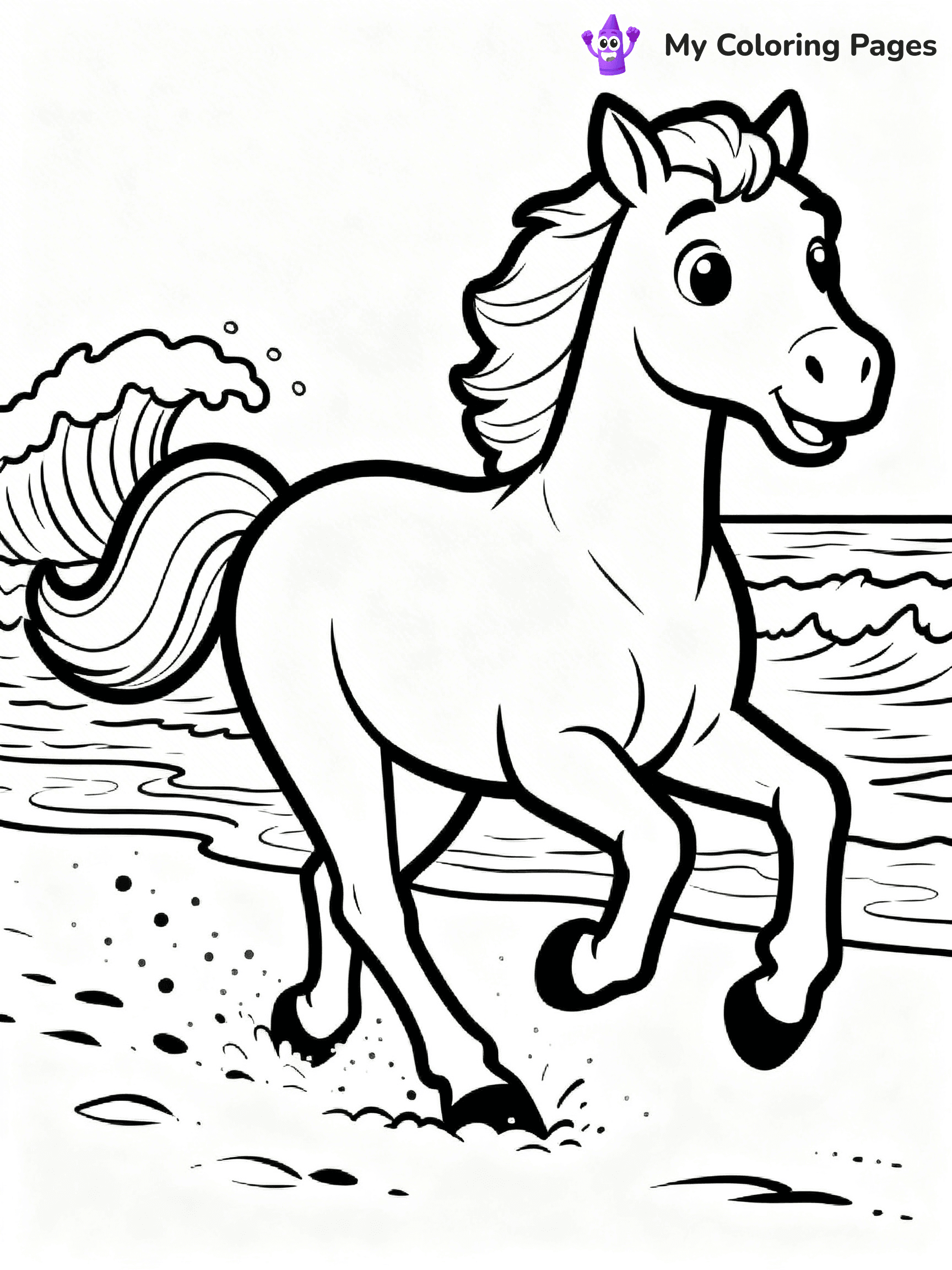 Realistic Horse Coloring Pages - 65